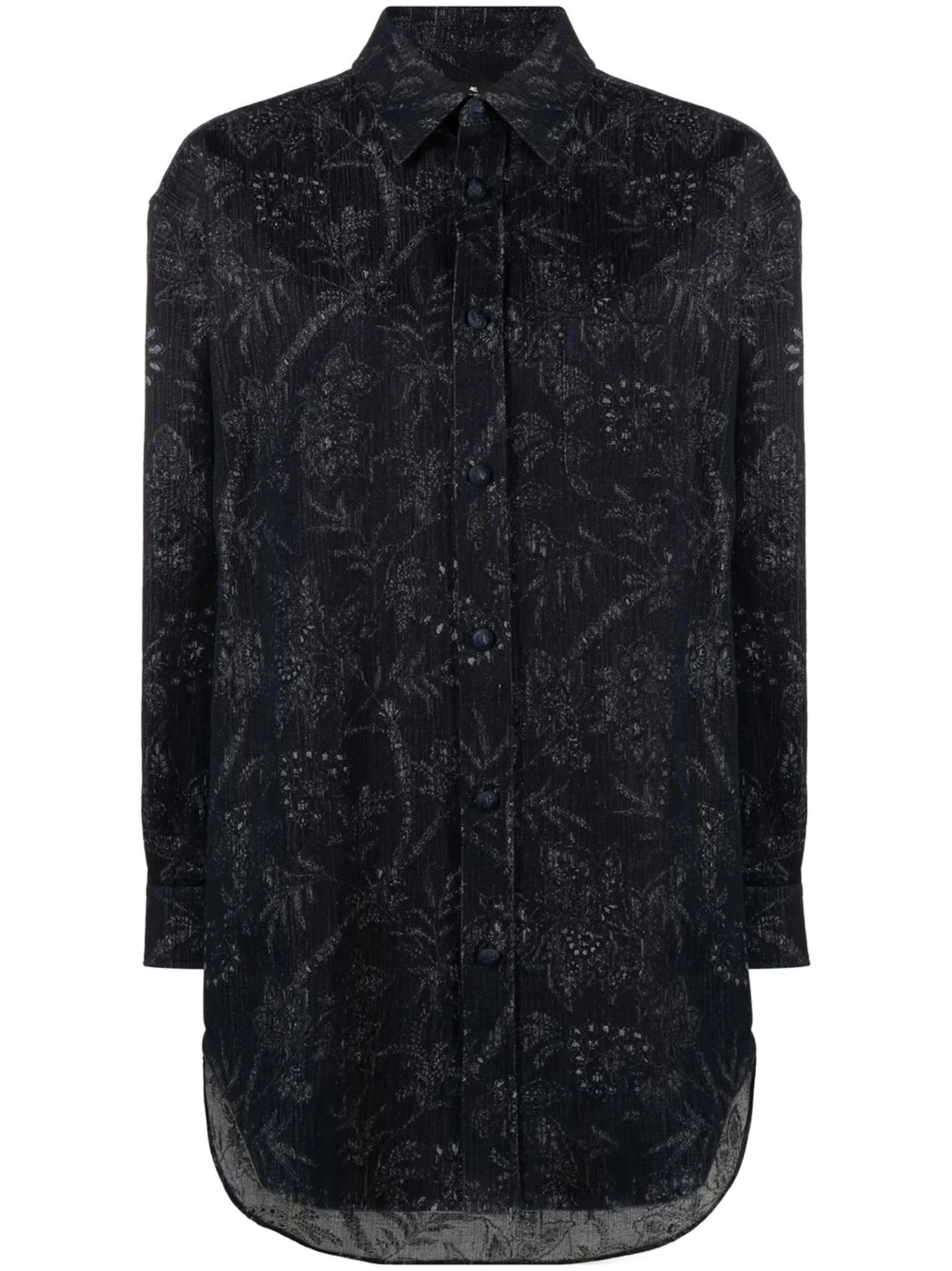 paisley-print long-sleeved shirt