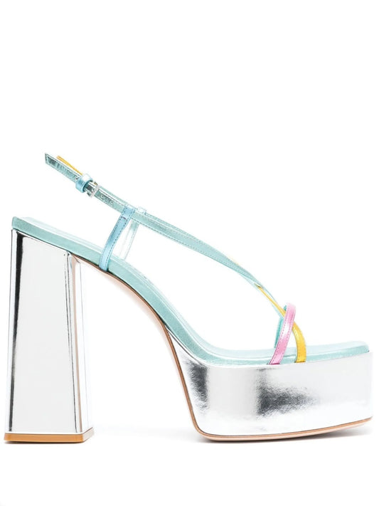 135mm metallic platform sandals