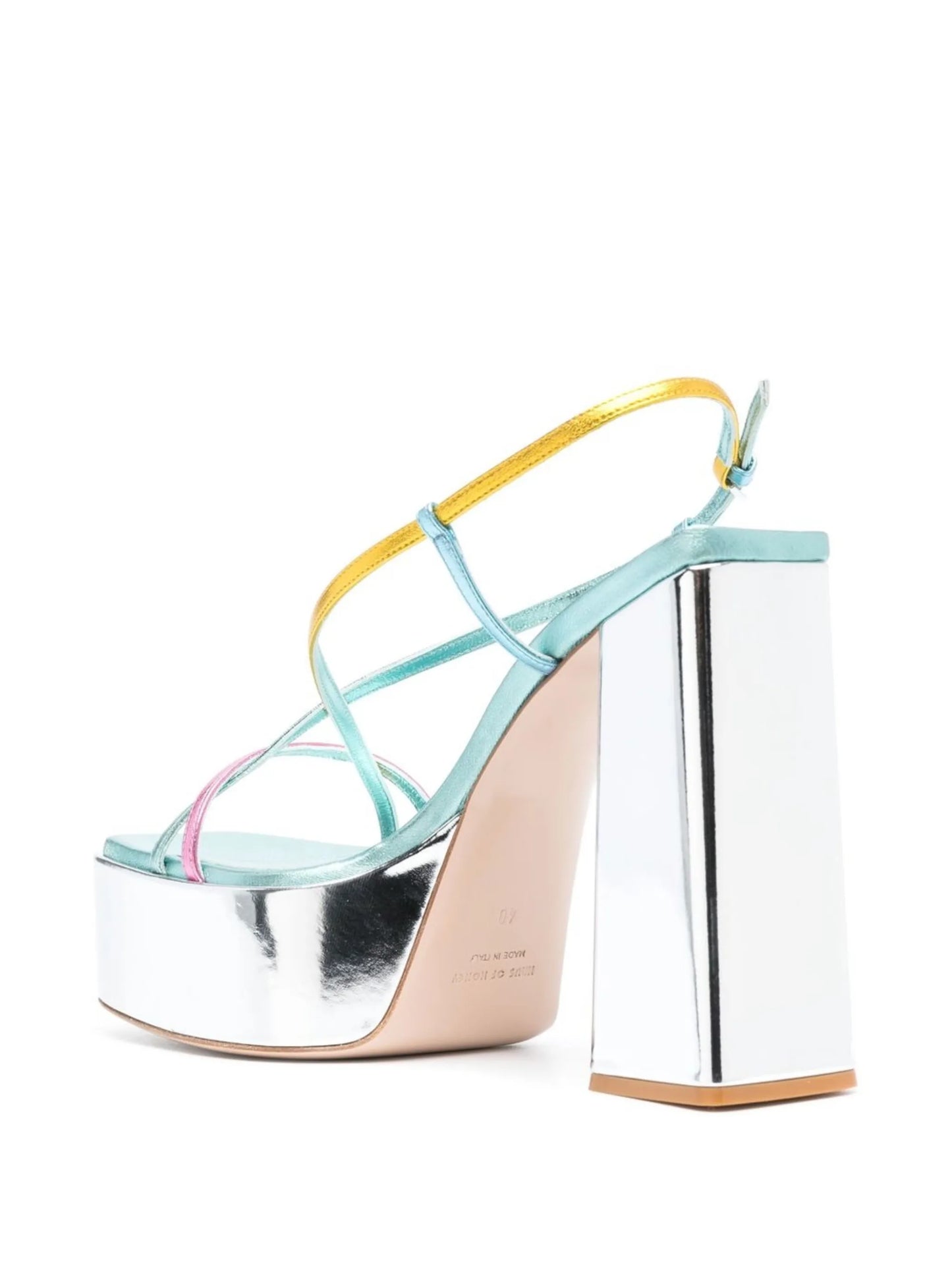 135mm metallic platform sandals