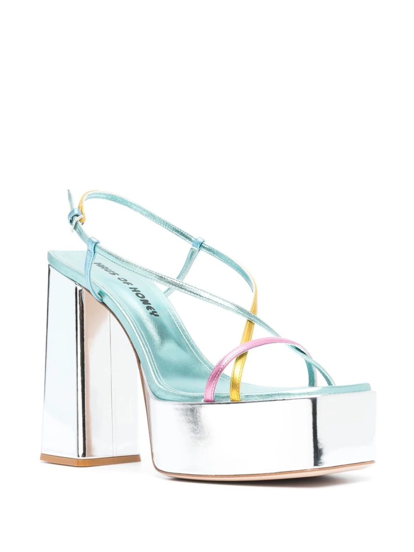 135mm metallic platform sandals