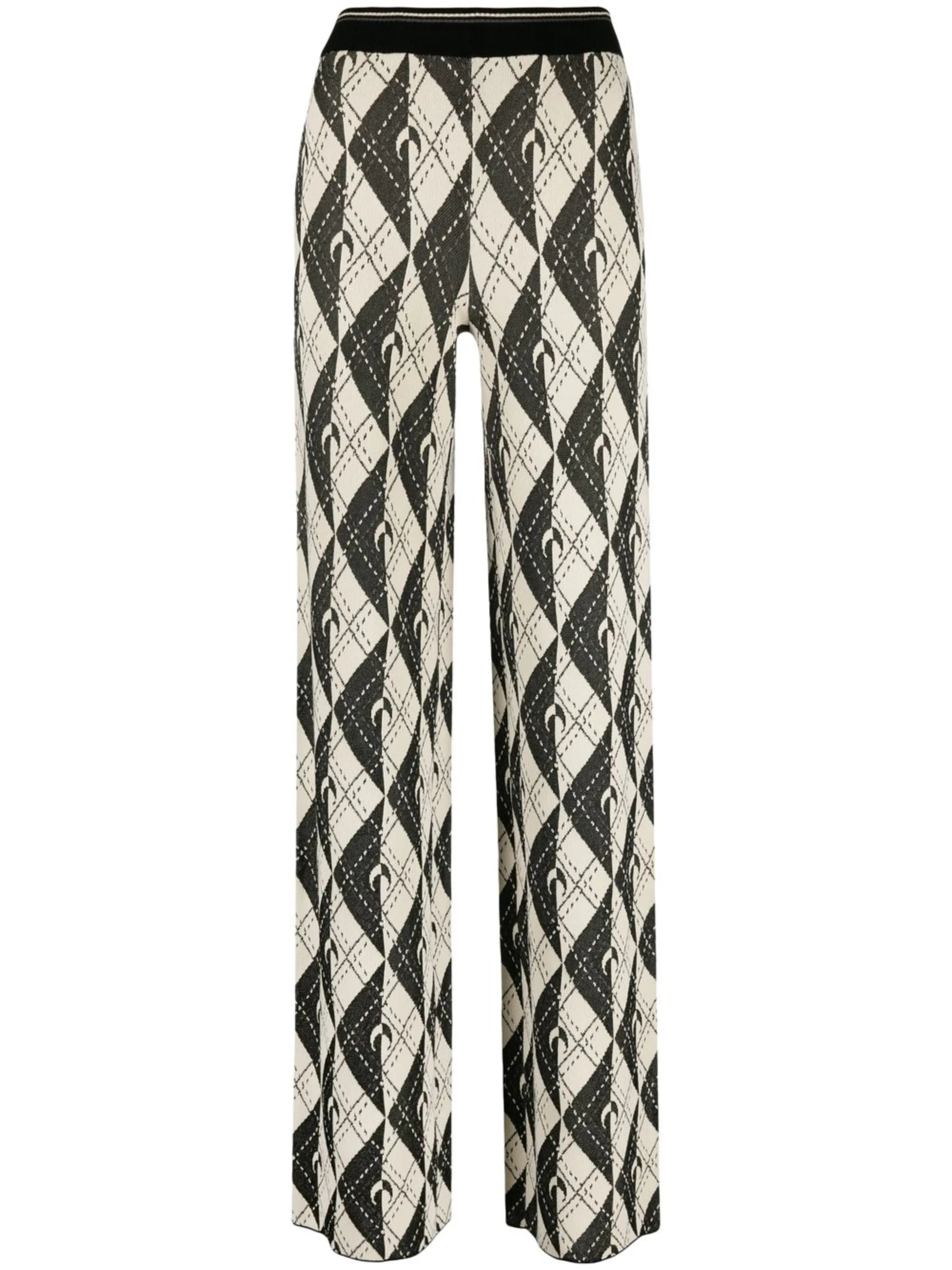 crescent moon knitted trousers