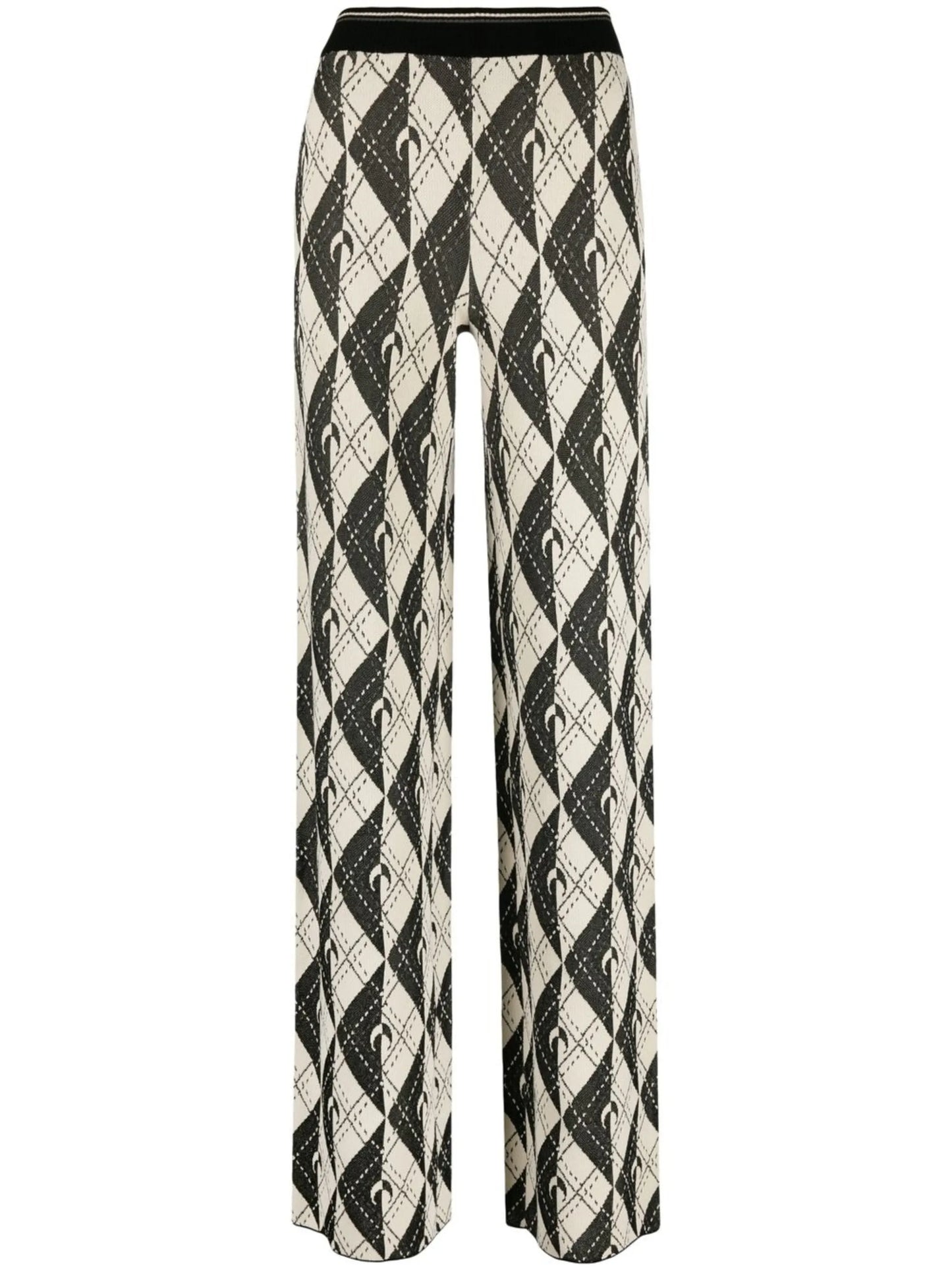 crescent moon knitted trousers