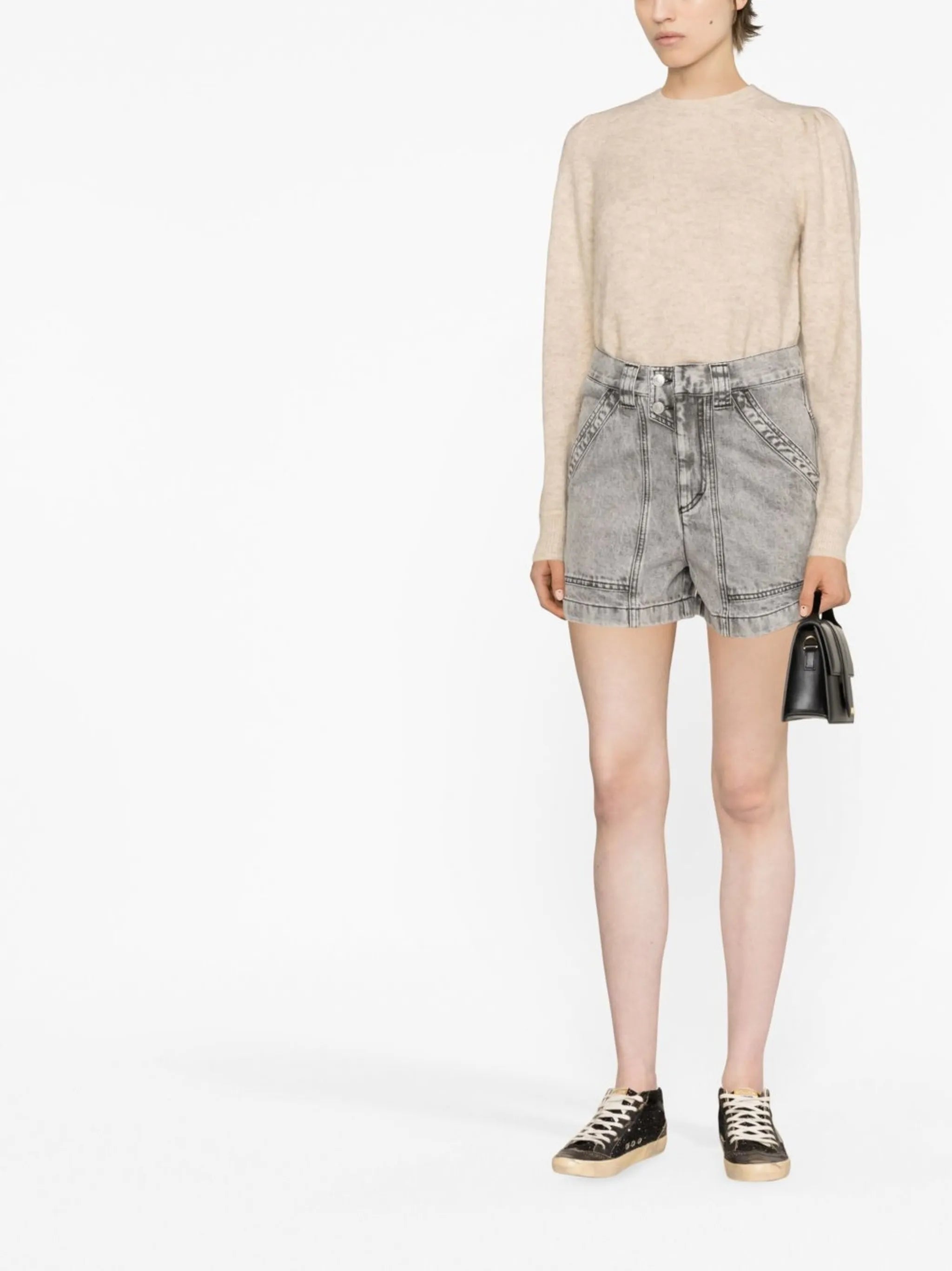 Sintio high-waisted denim shorts