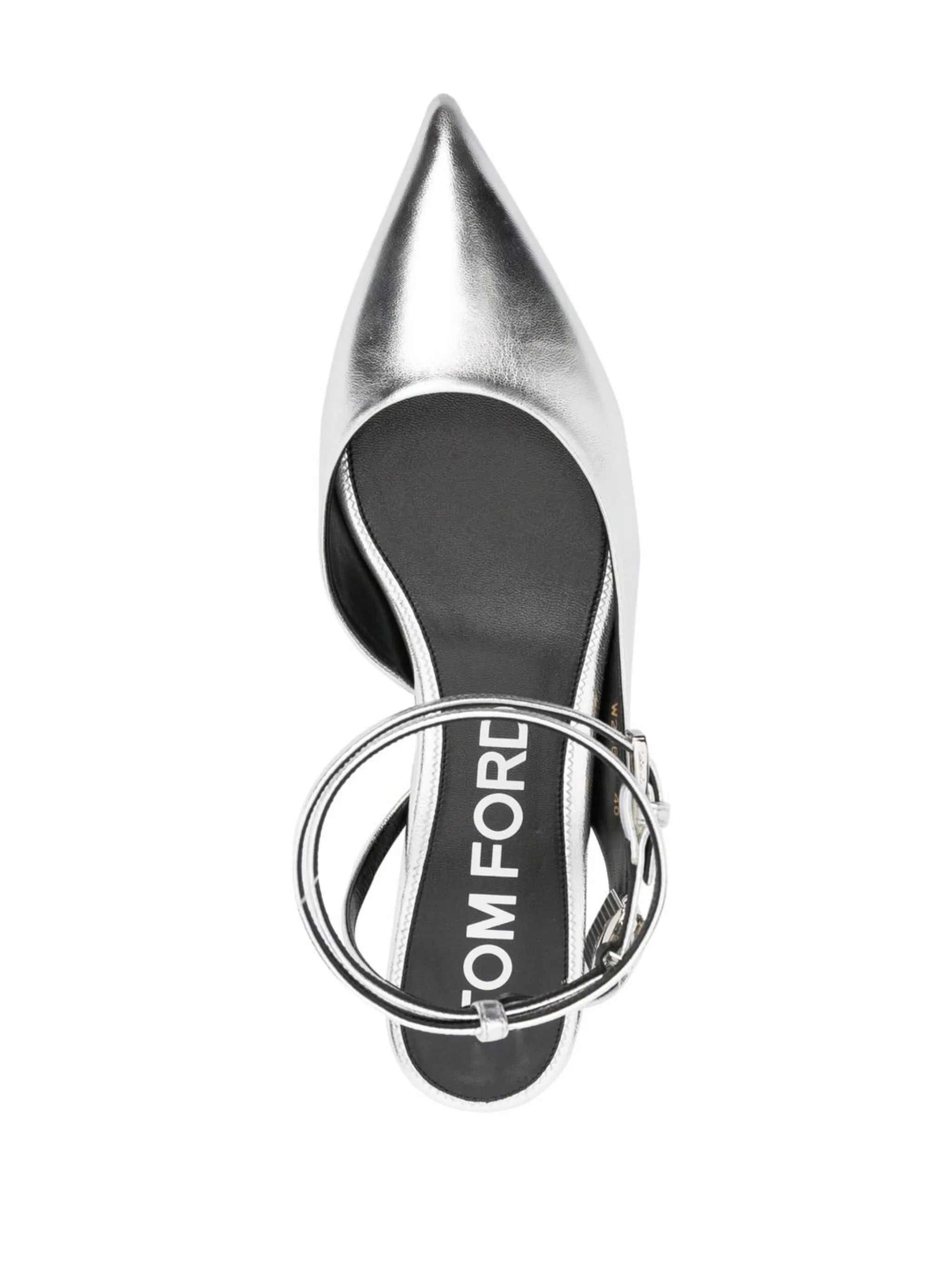Padlock metallic ballet flats