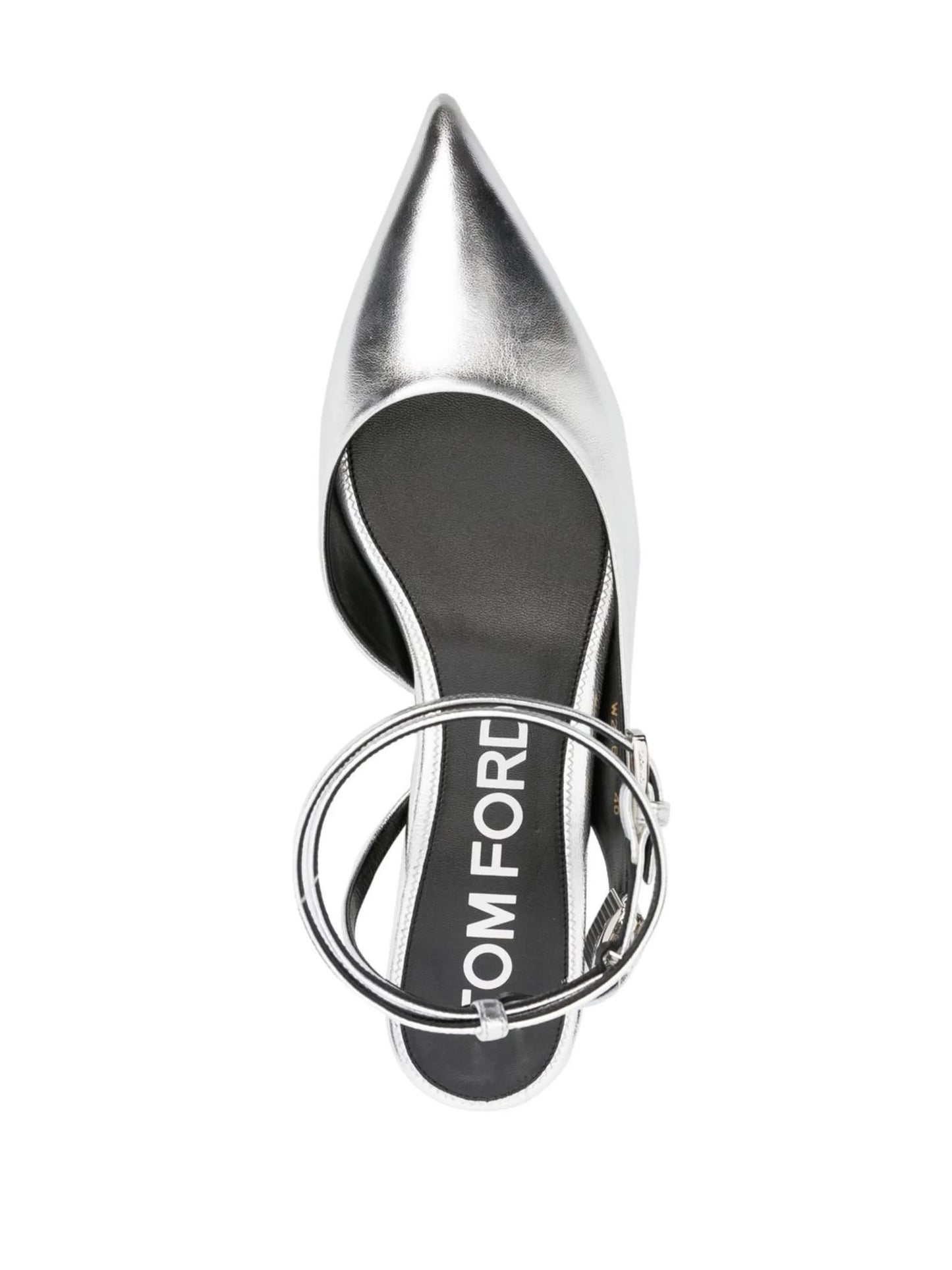 Padlock metallic ballet flats