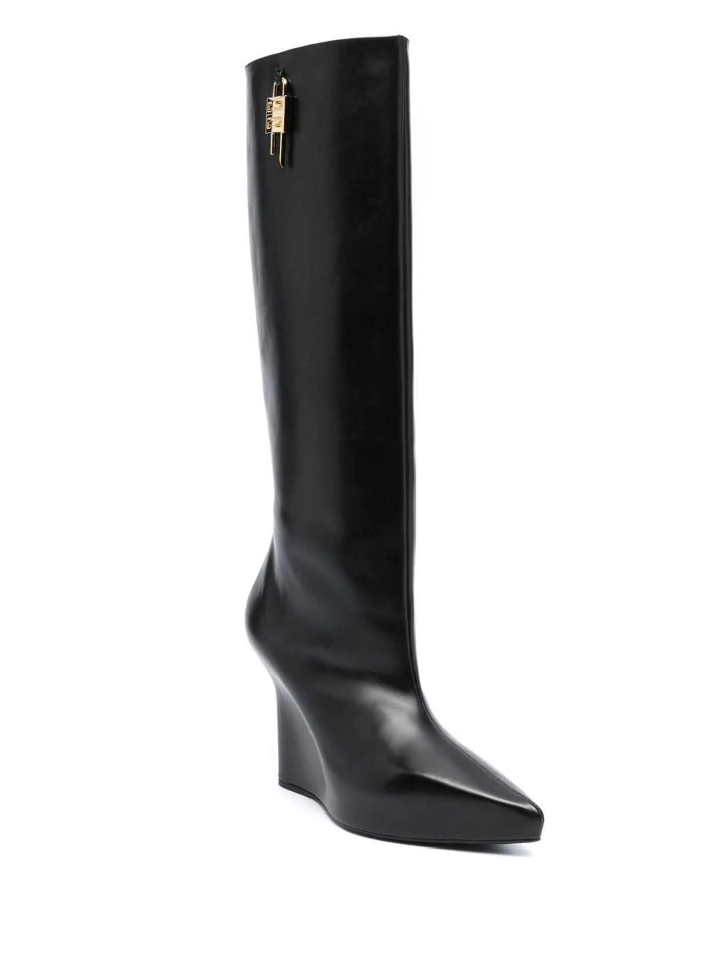 Lock 110mm wedge knee-high boots