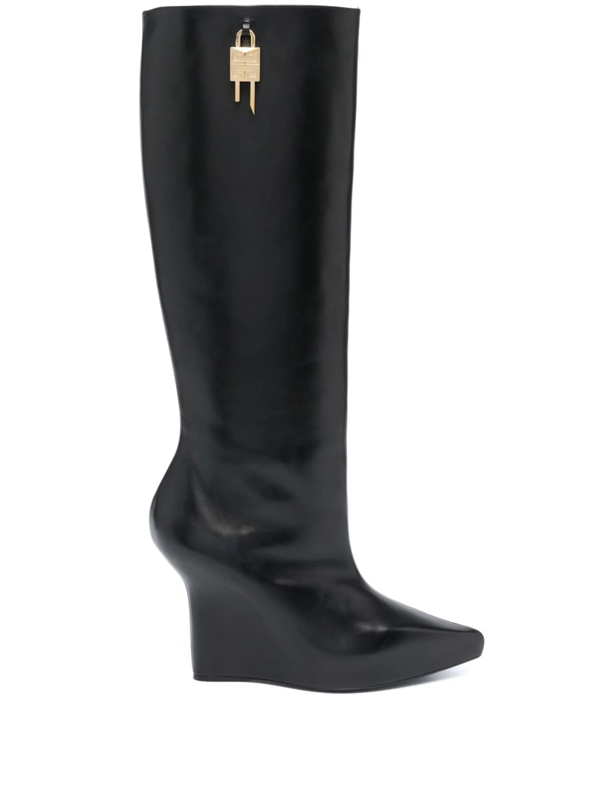 Lock 110mm wedge knee-high boots