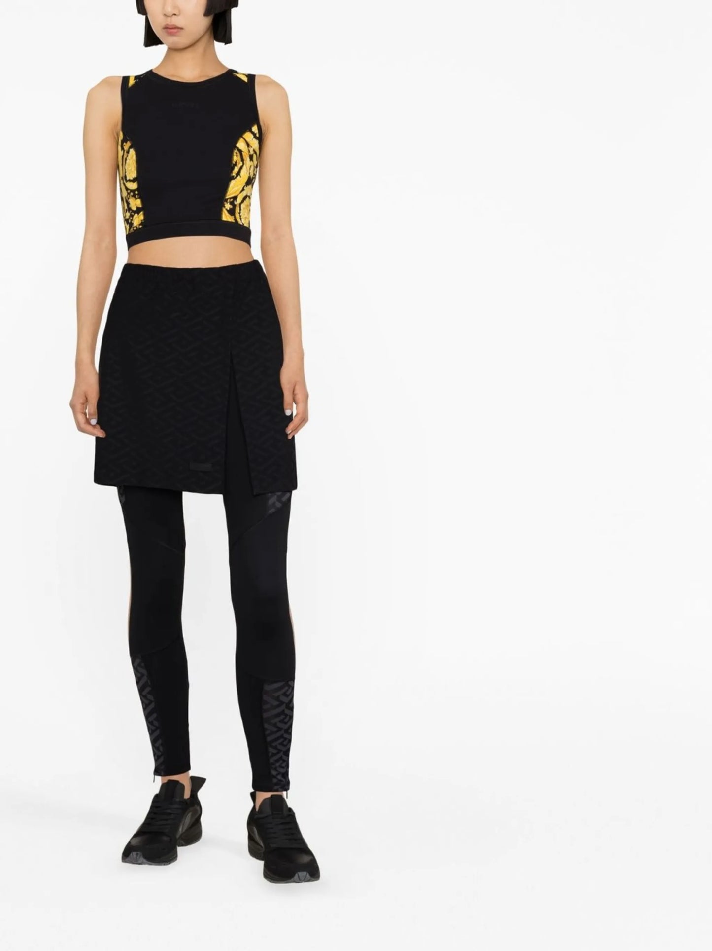 Monogram-Print Mini Skirt