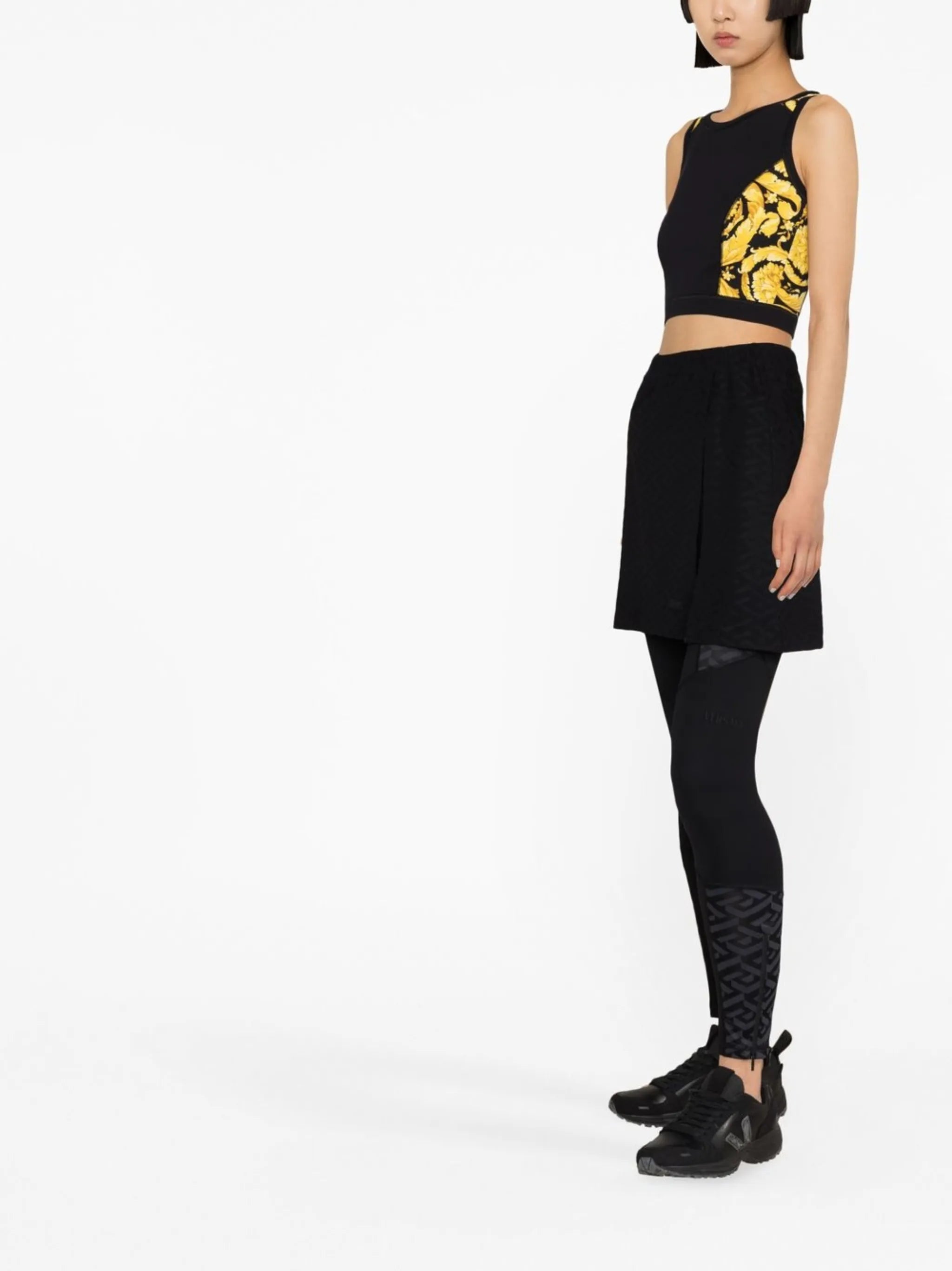 Monogram-Print Mini Skirt