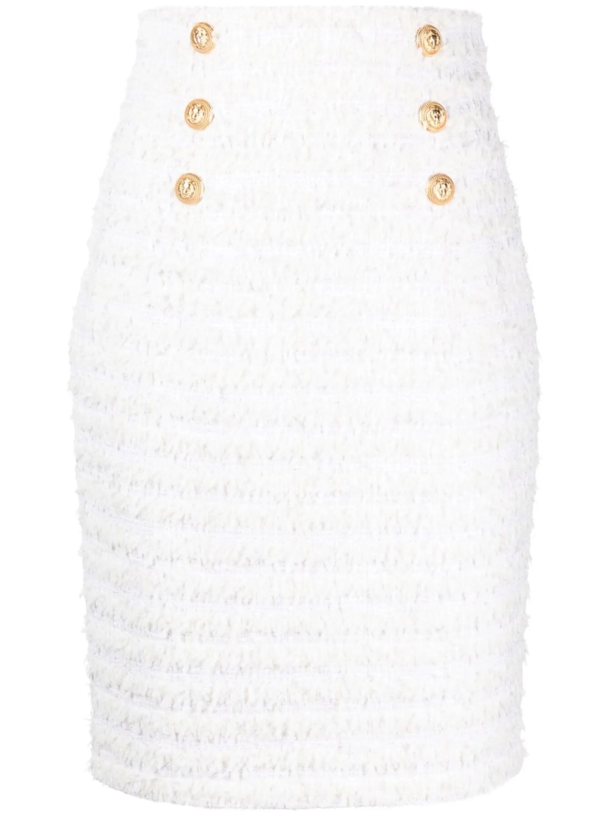 tweed double-breasted pencil skirt