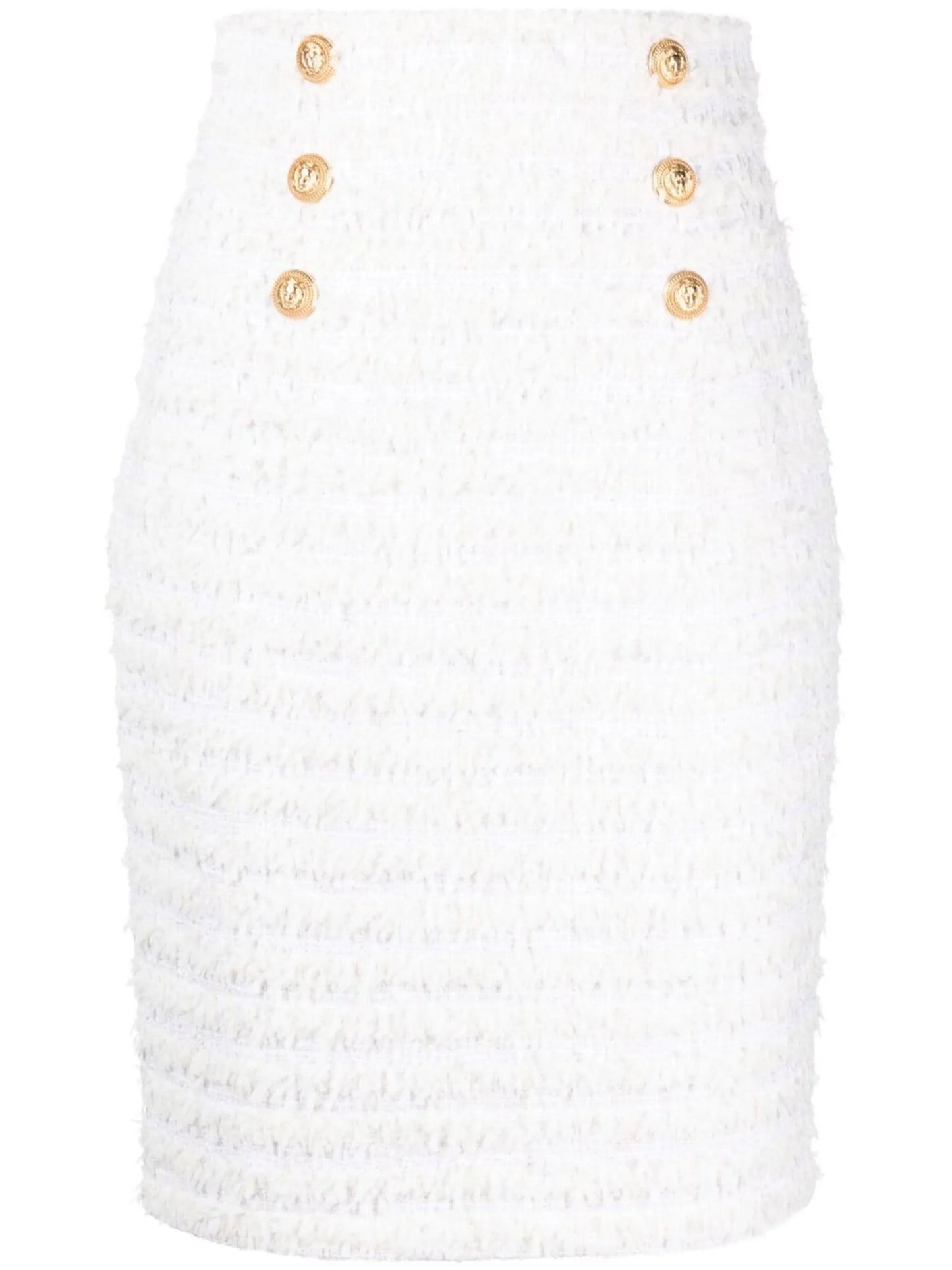 tweed double-breasted pencil skirt