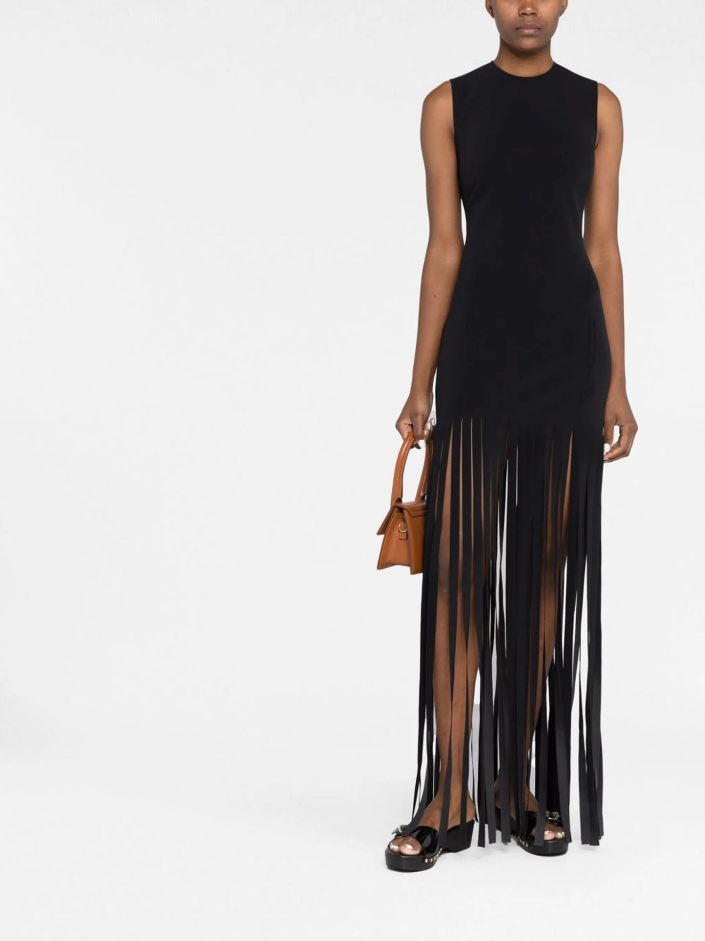 fringed maxi dress