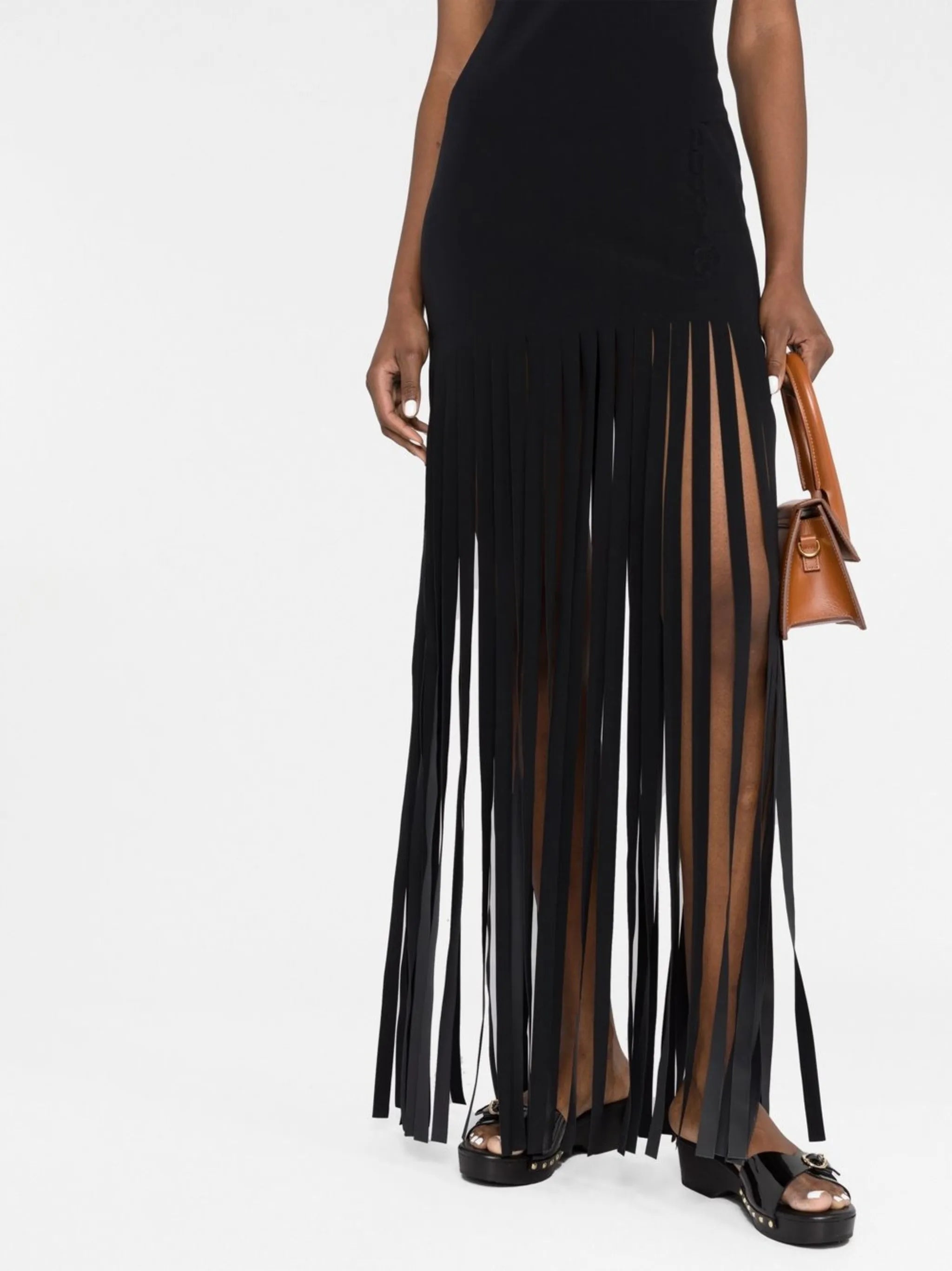 fringed maxi dress