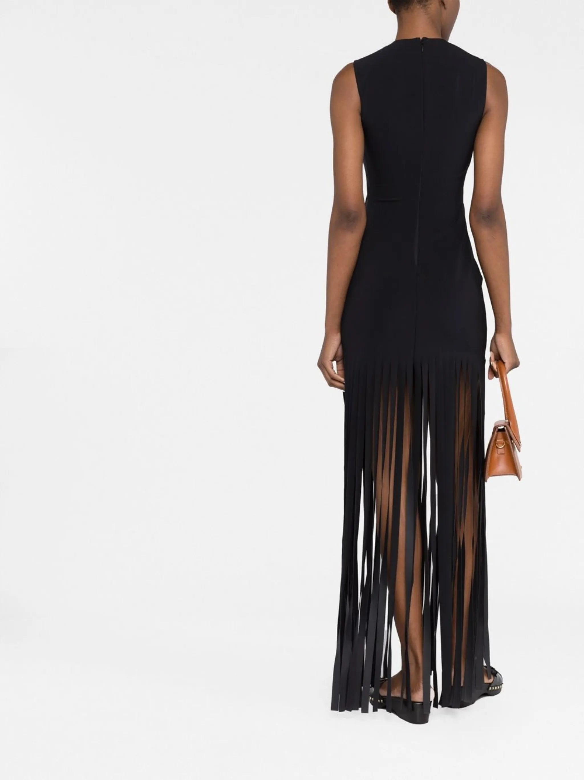 fringed maxi dress
