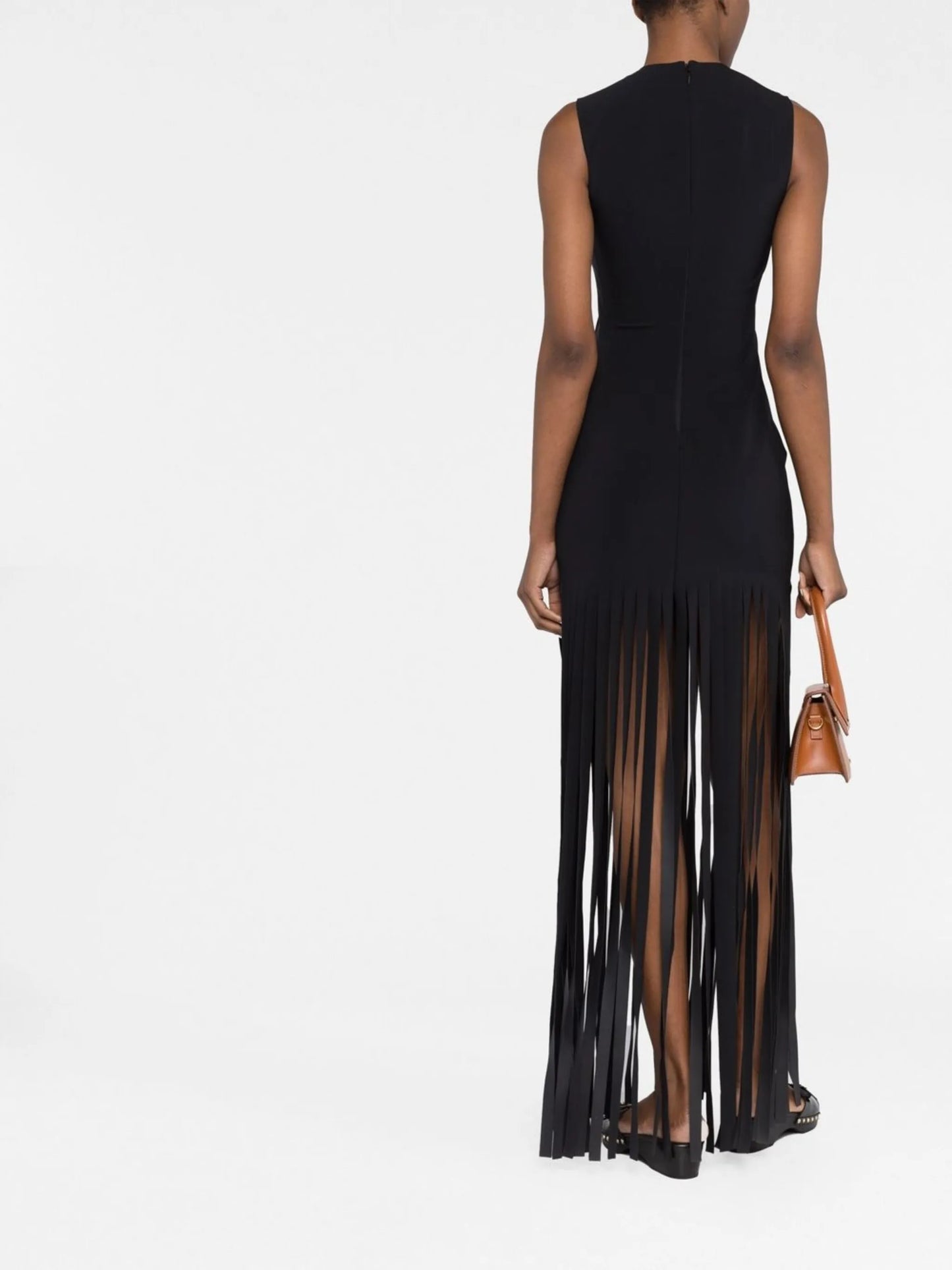 fringed maxi dress