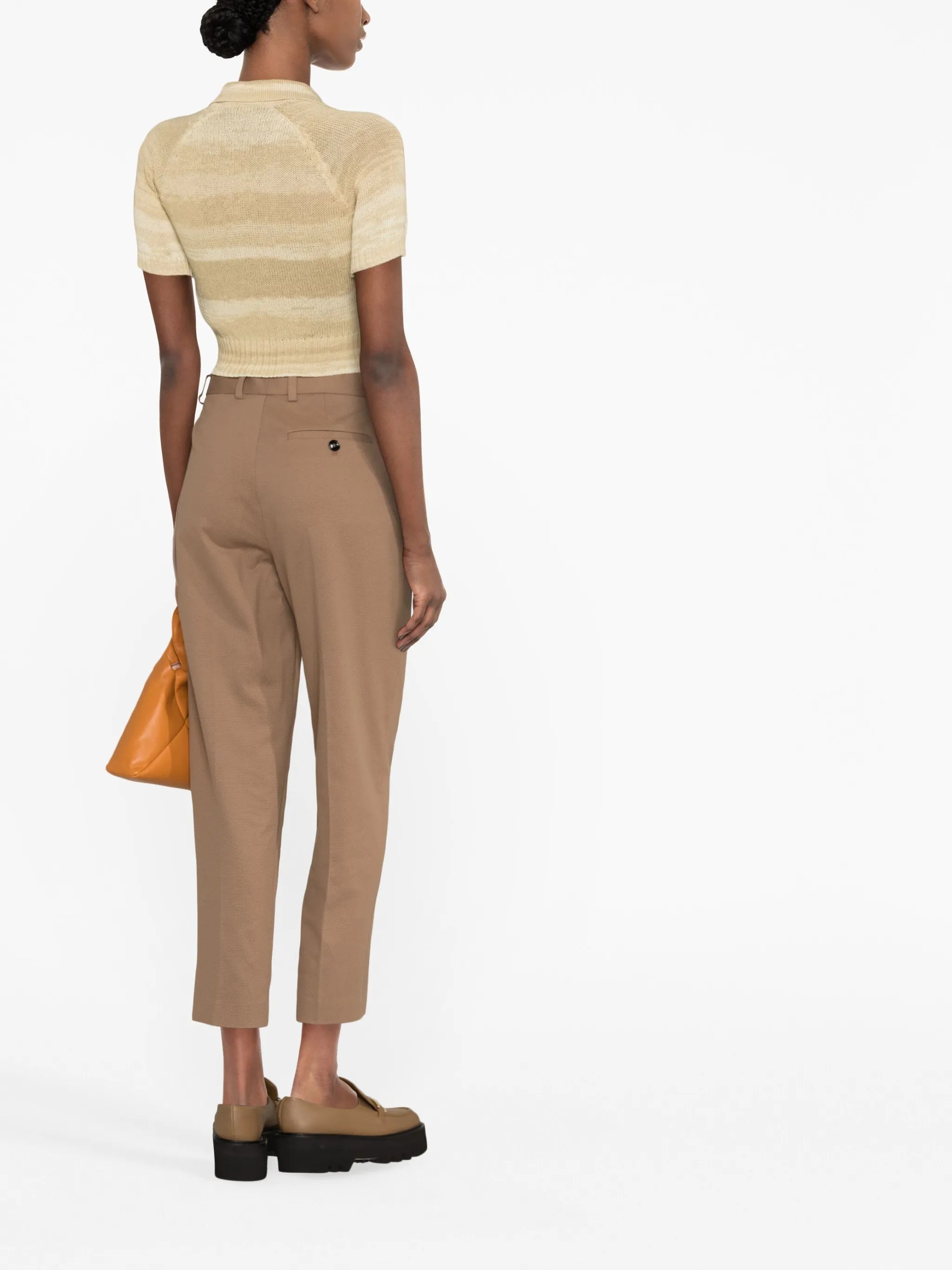 cropped knitted top