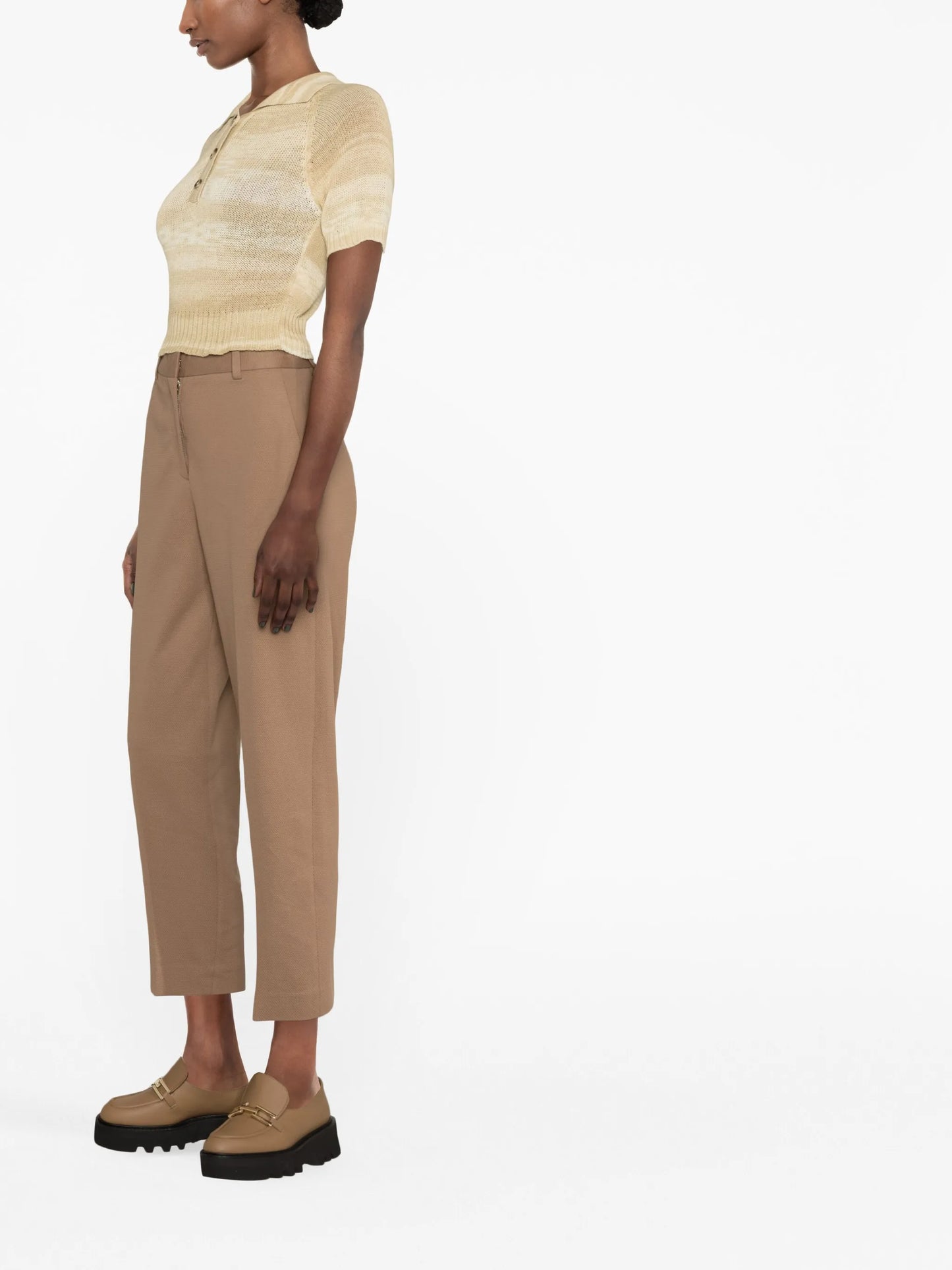 cropped knitted top