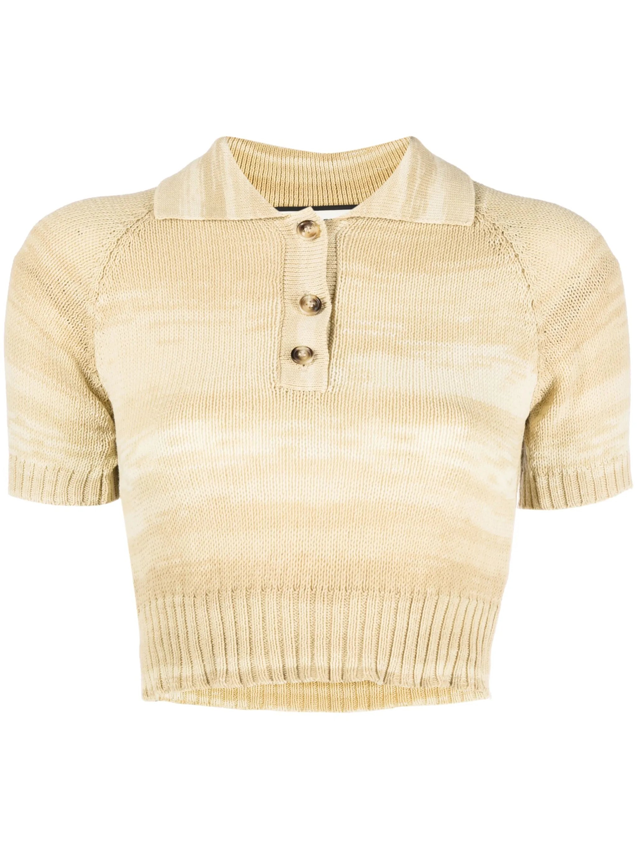 cropped knitted top