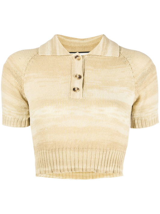 cropped knitted top