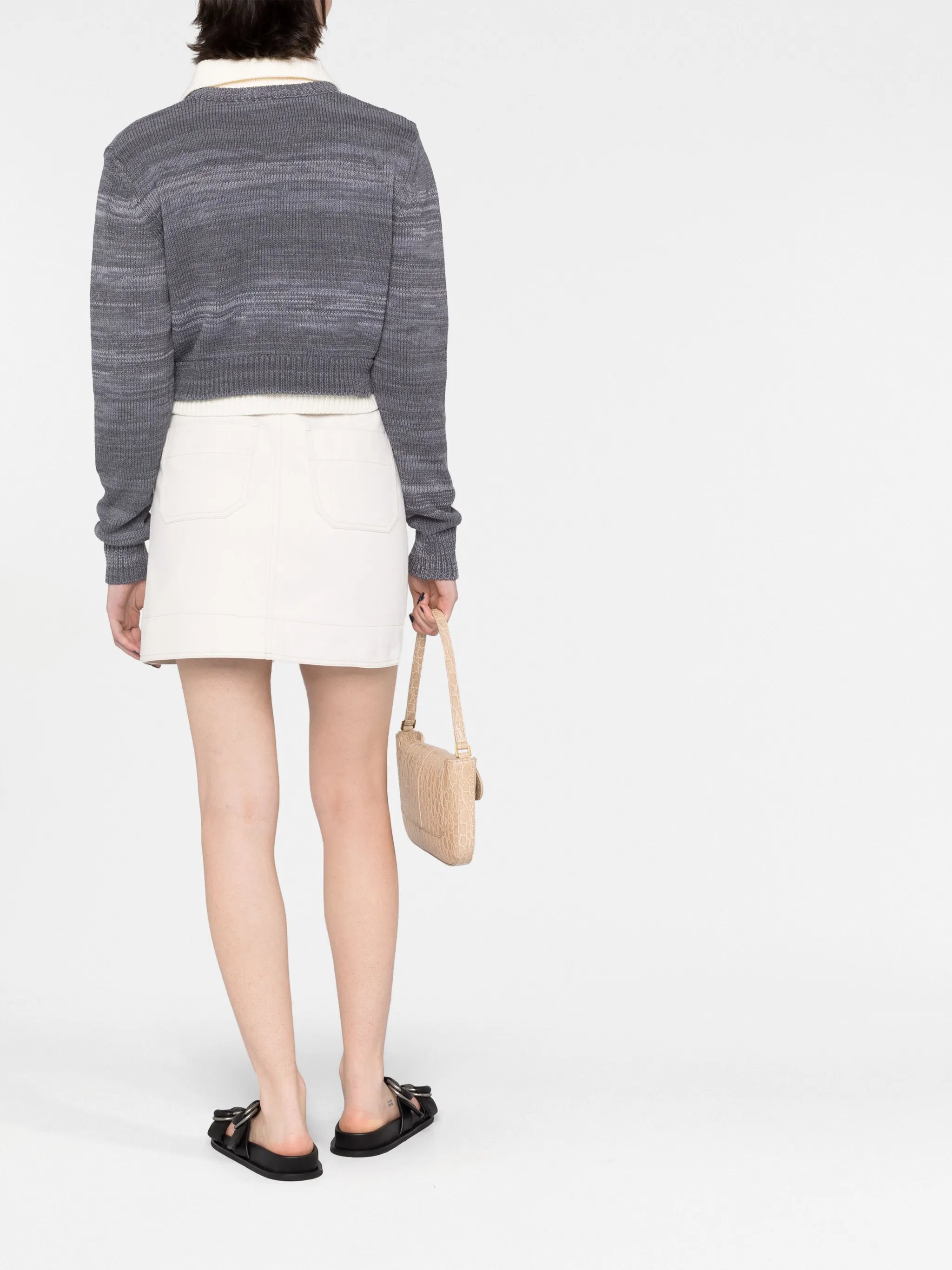 long-sleeve knitted top
