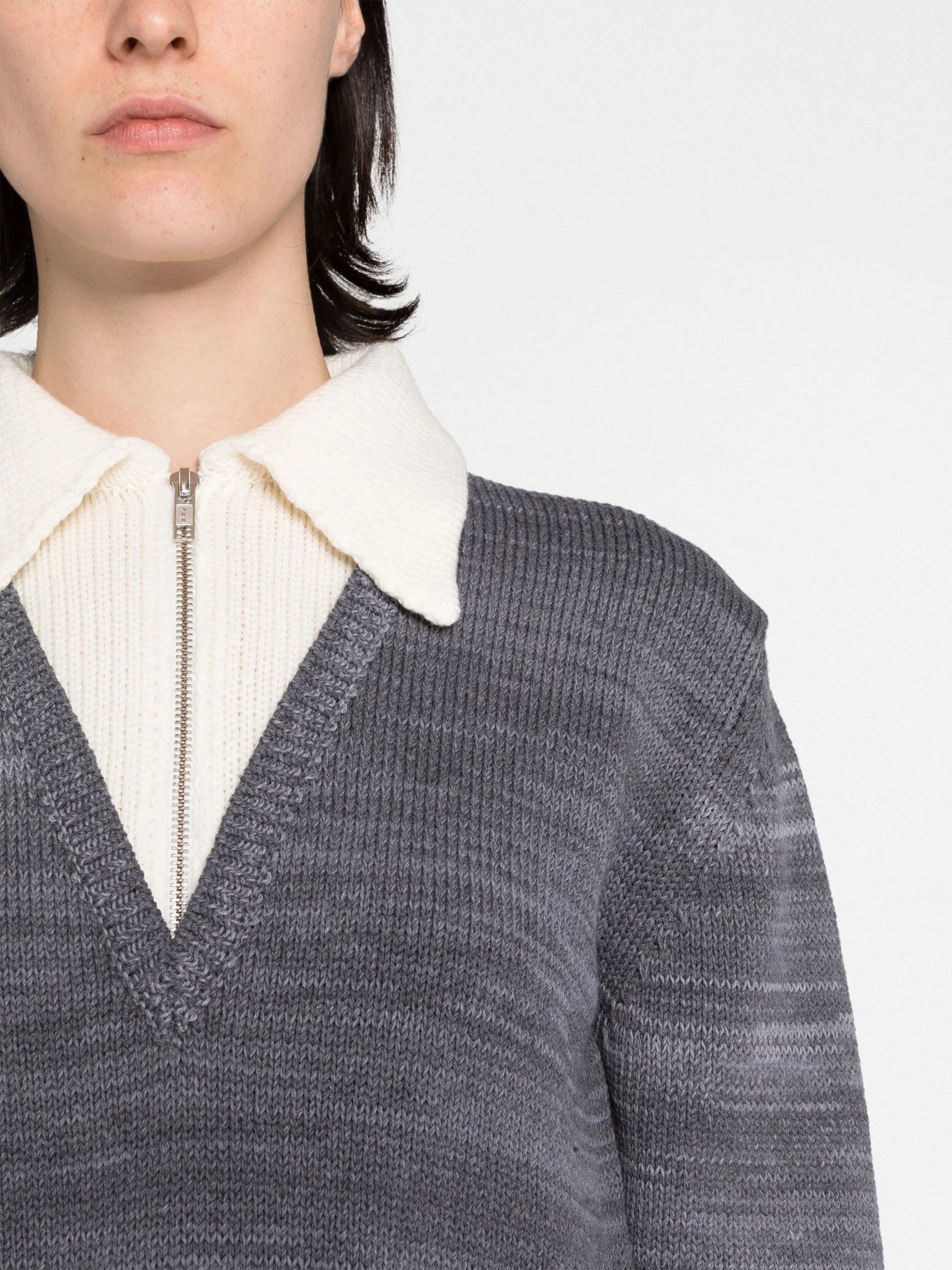 long-sleeve knitted top