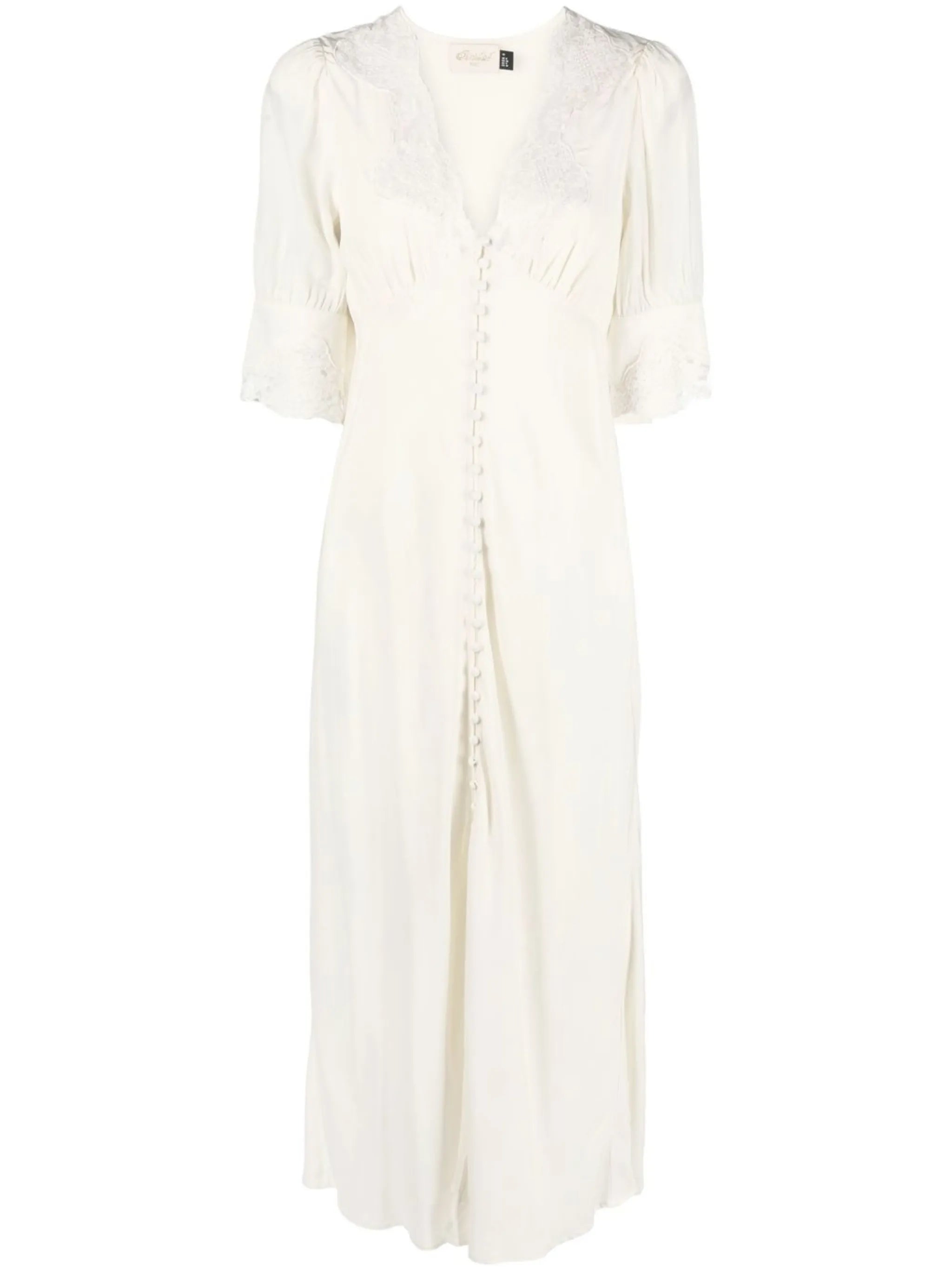 Simone lace-trim midi dress