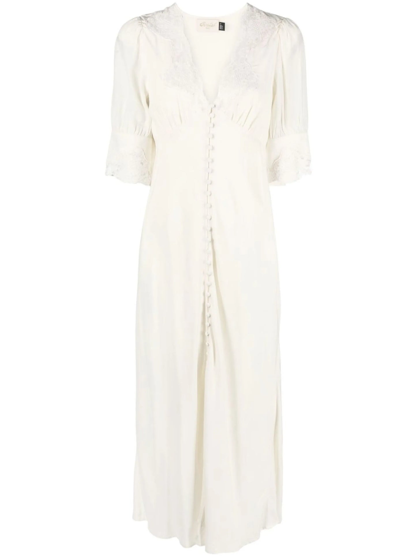 Simone lace-trim midi dress