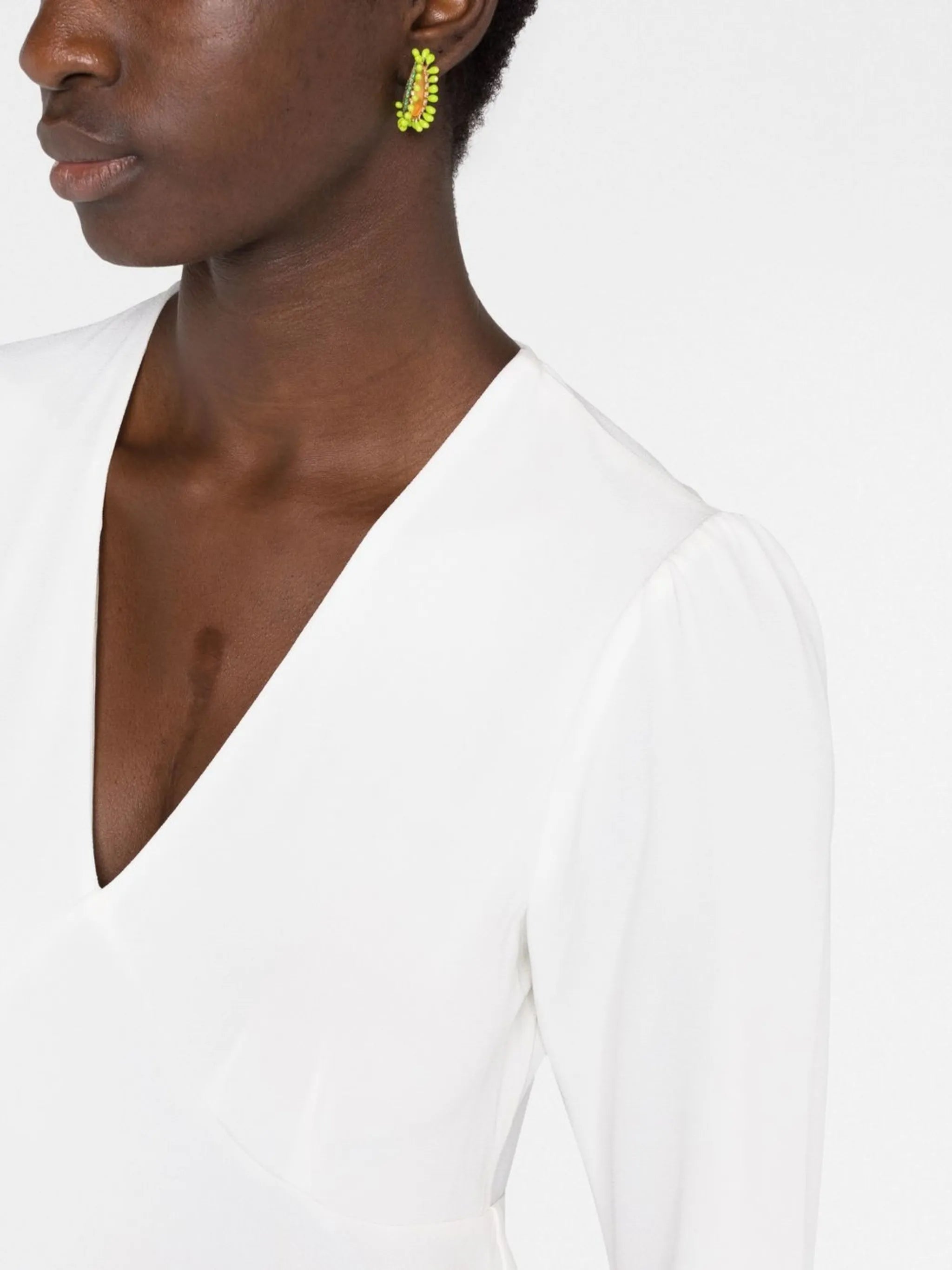 Mya feather-trim dress