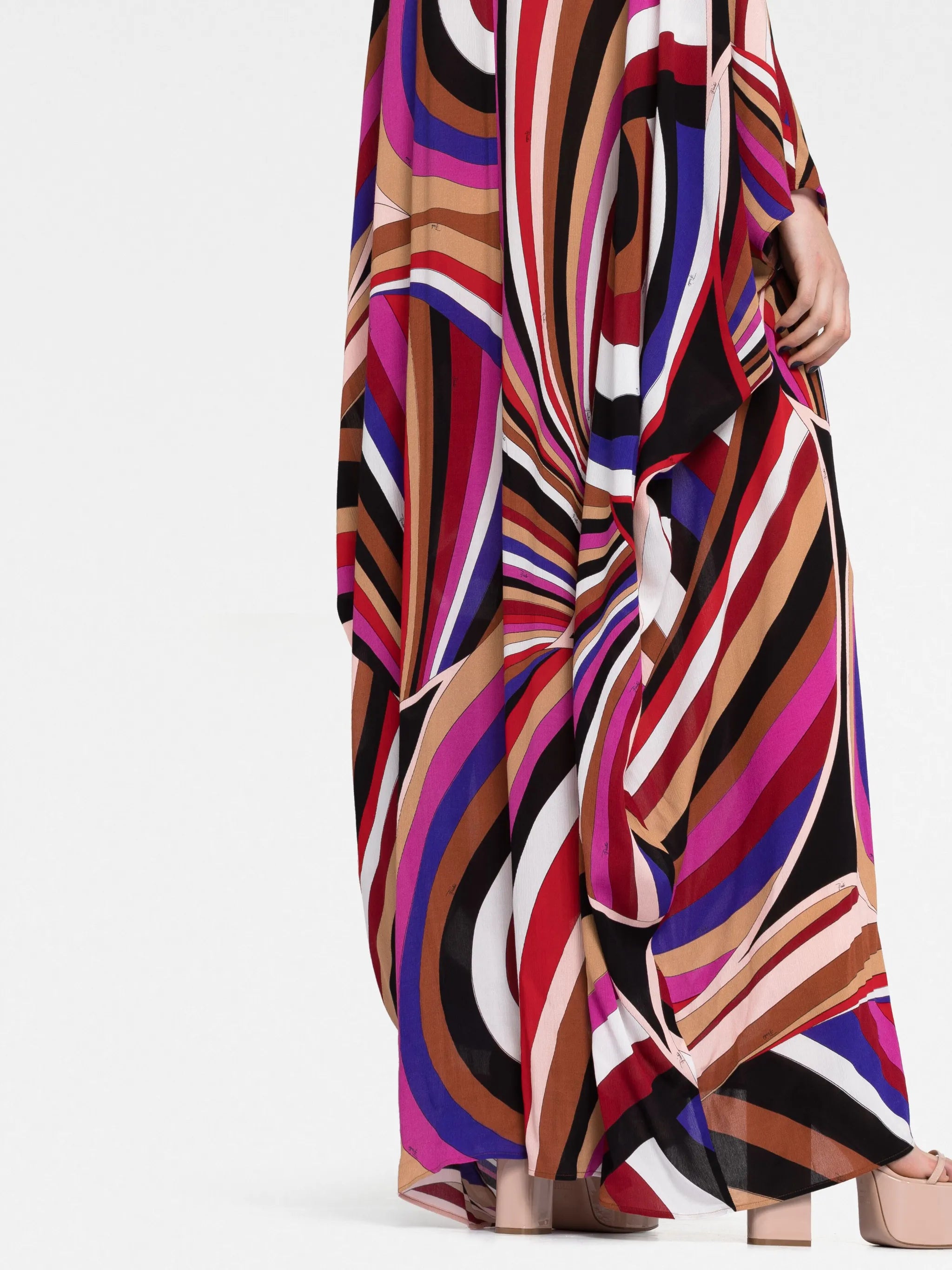 Iride-print kaftan dress