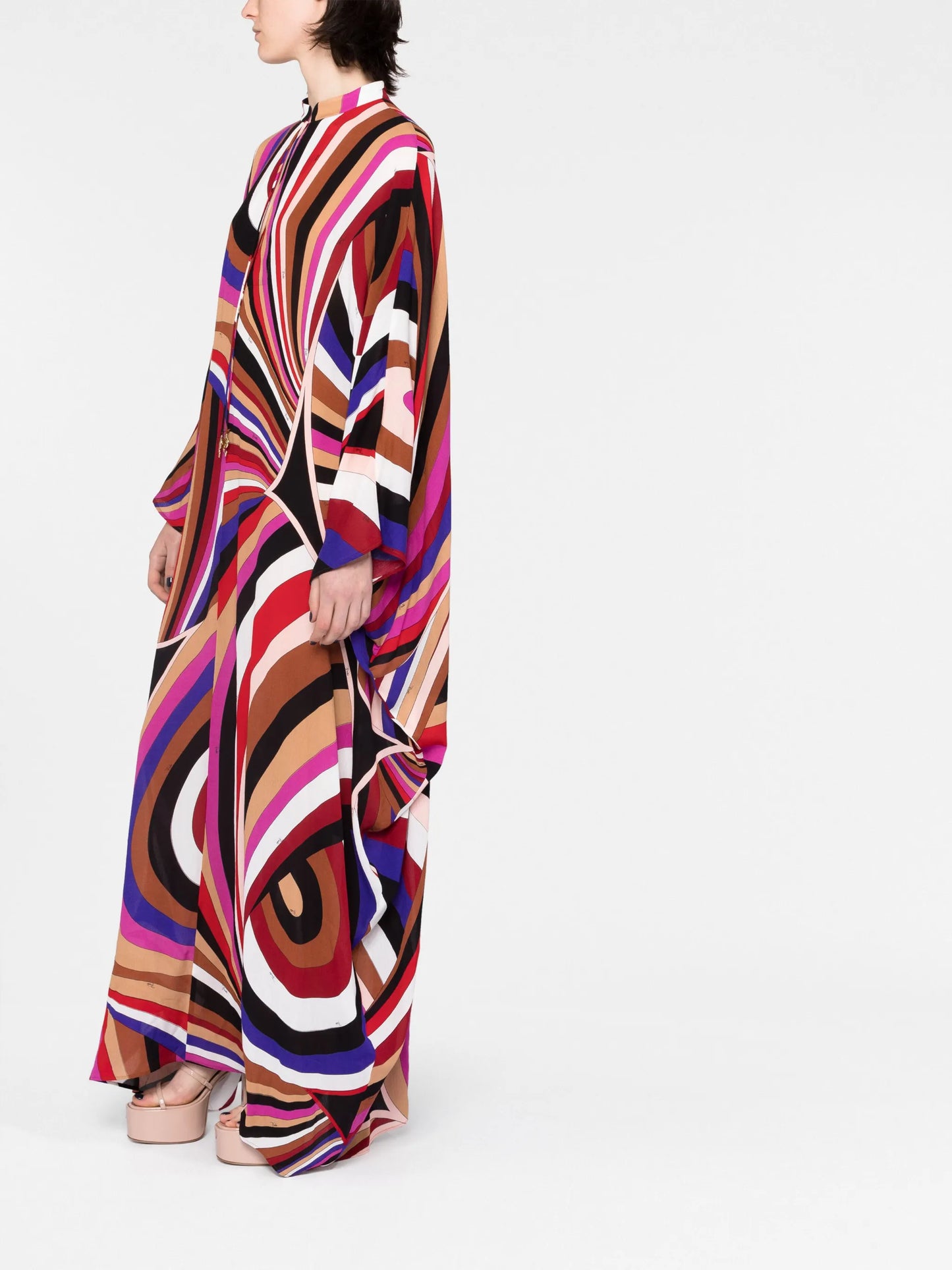 Iride-print kaftan dress