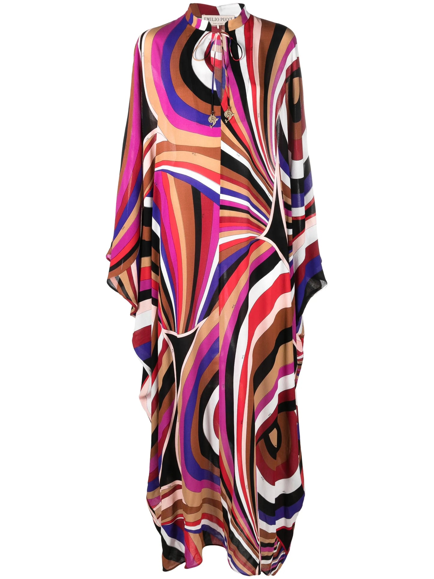 Iride-print kaftan dress