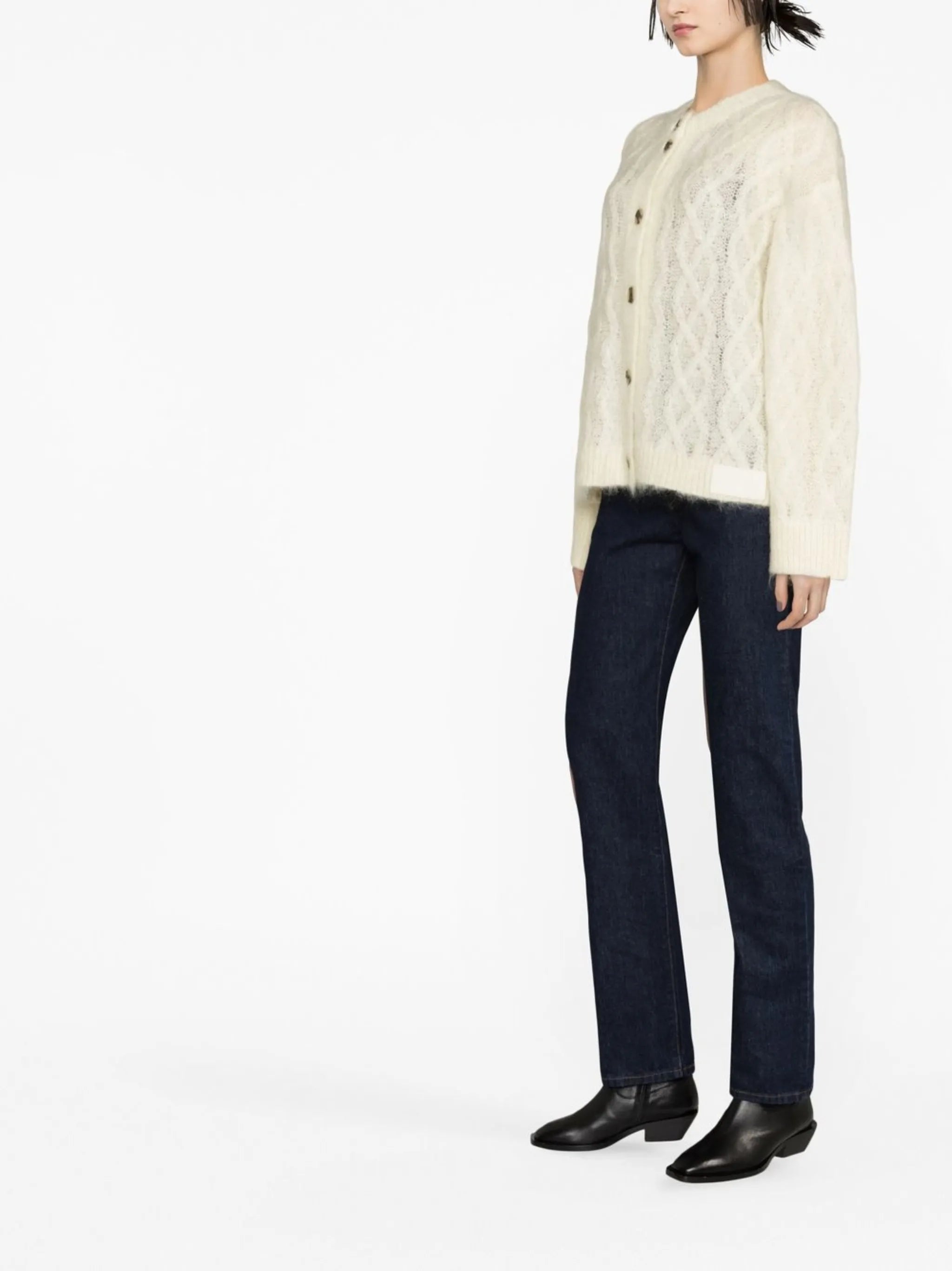 cable-knit cardigan