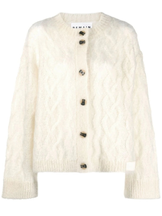 cable-knit cardigan