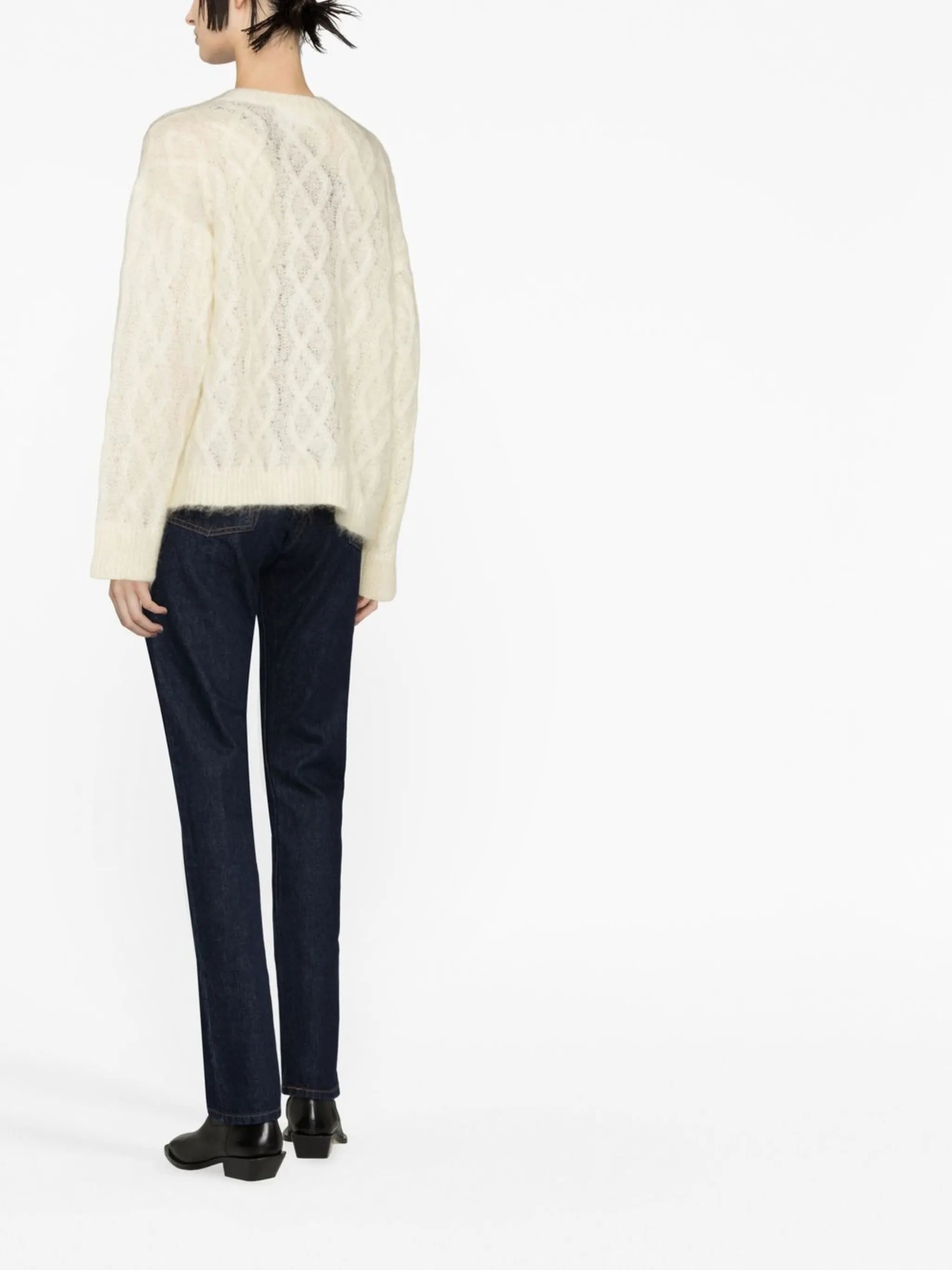 cable-knit cardigan