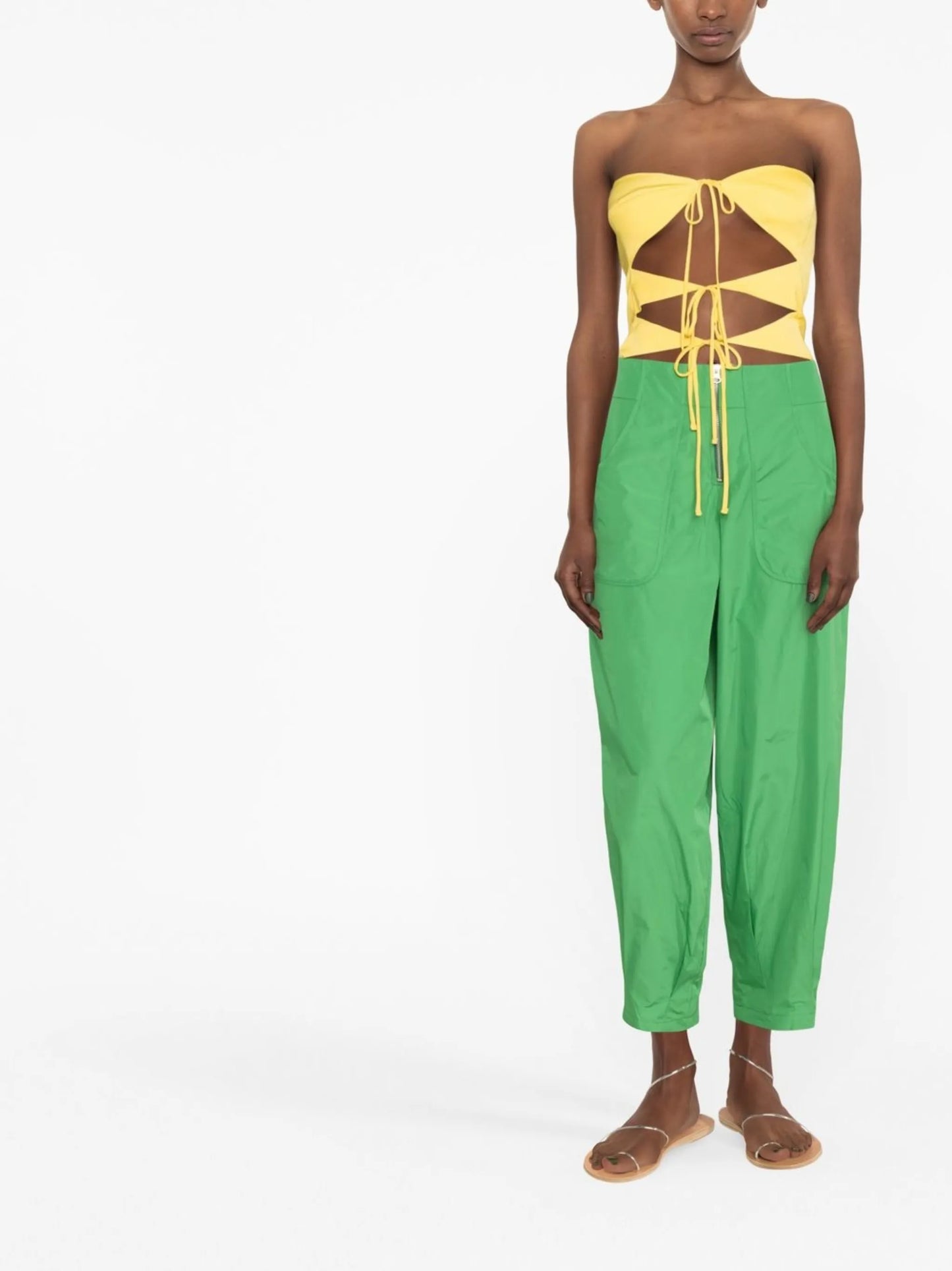 large-pocket tapered trousers