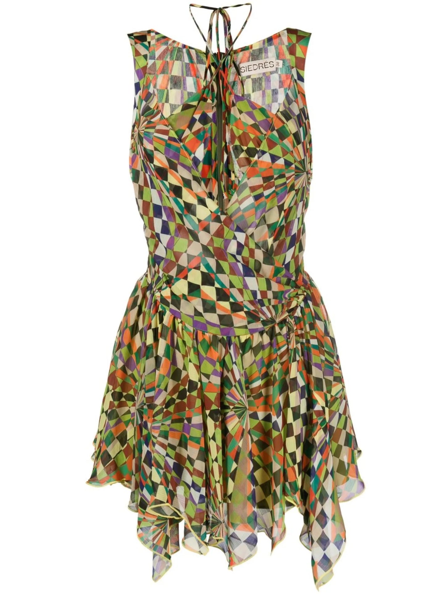 Fia graphic-print gathered dress