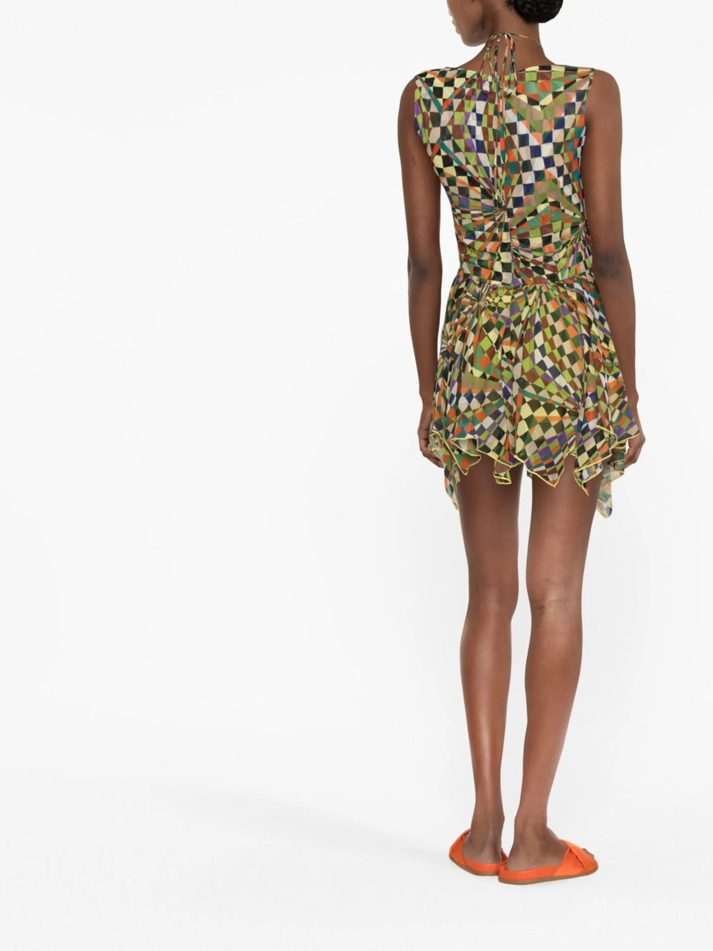 Fia graphic-print gathered dress