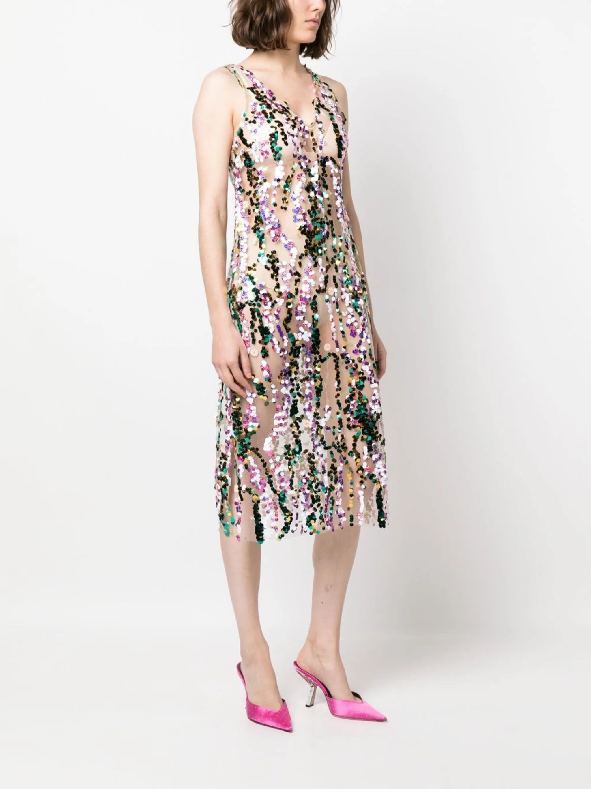 Rhode V-neck sequin dress