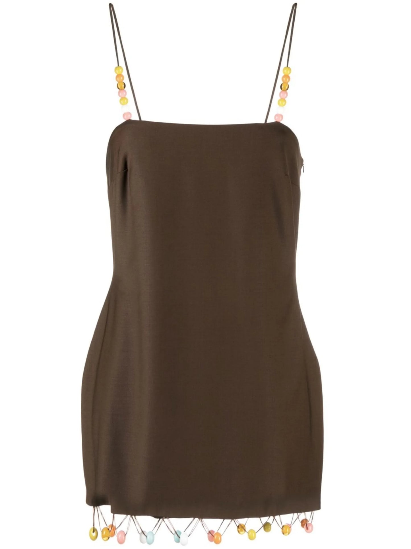bead-embellished fringe minidress