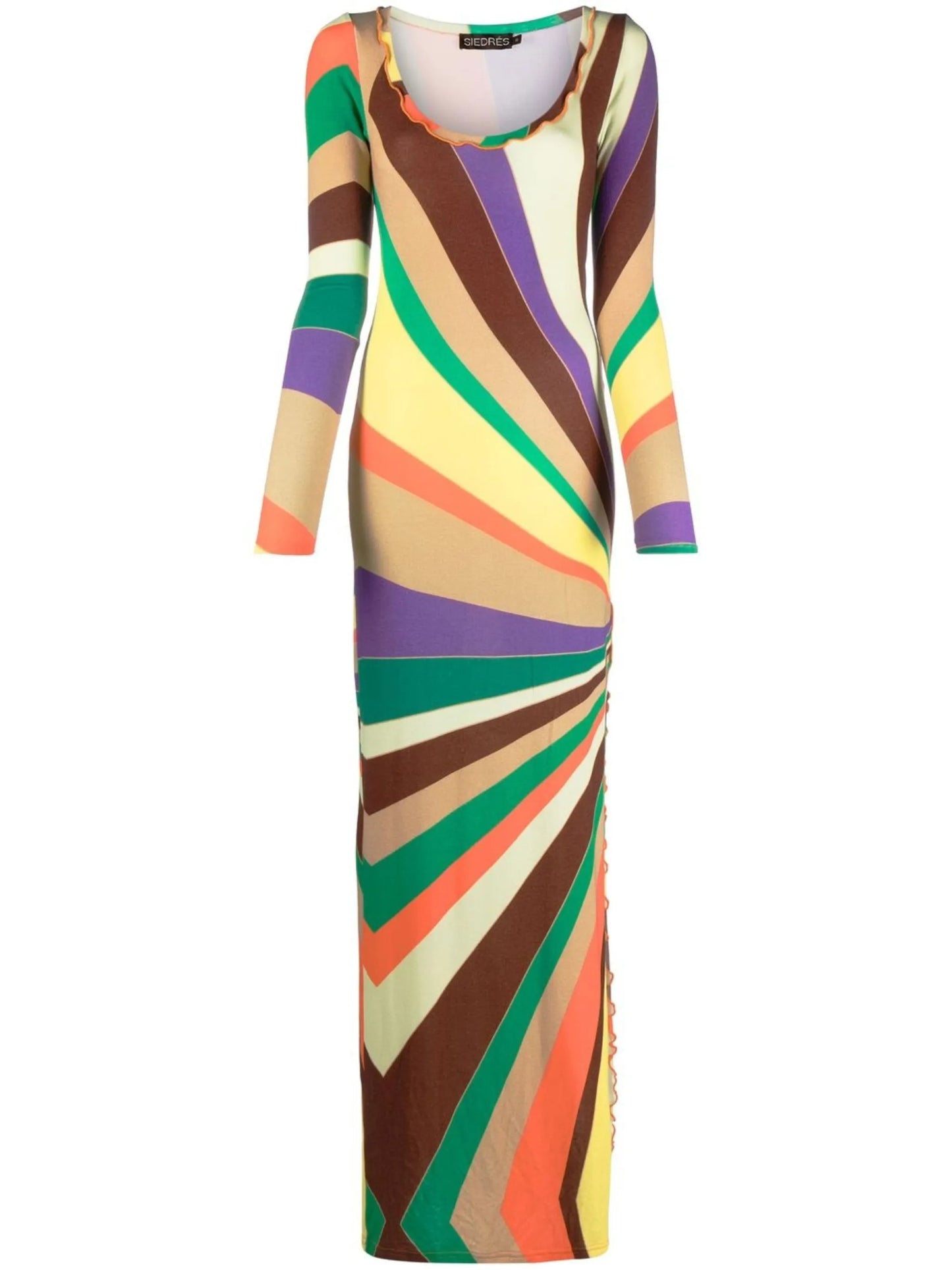 Brook fine-knit striped dress