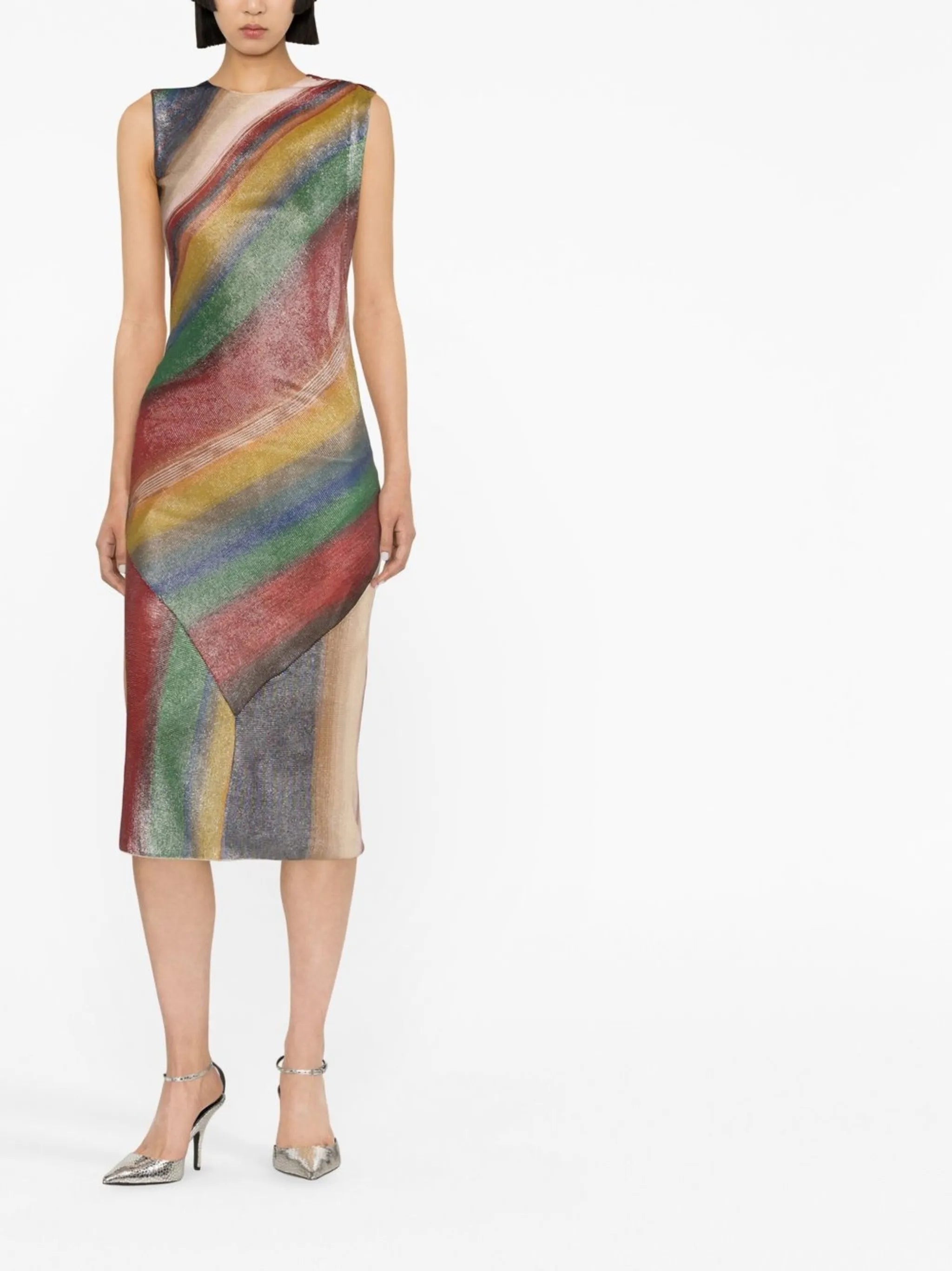 Space Dyed sleeveless midi dress