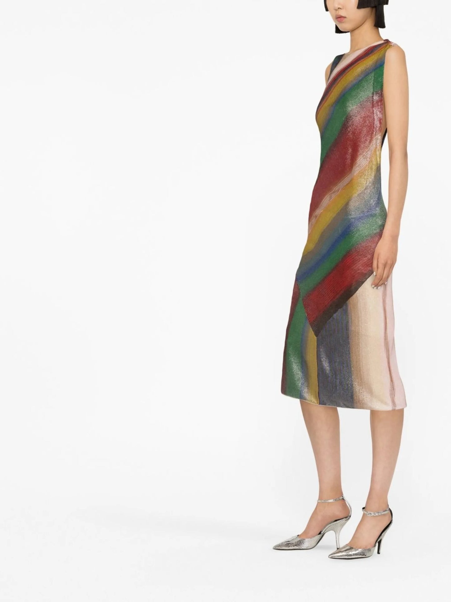Space Dyed sleeveless midi dress