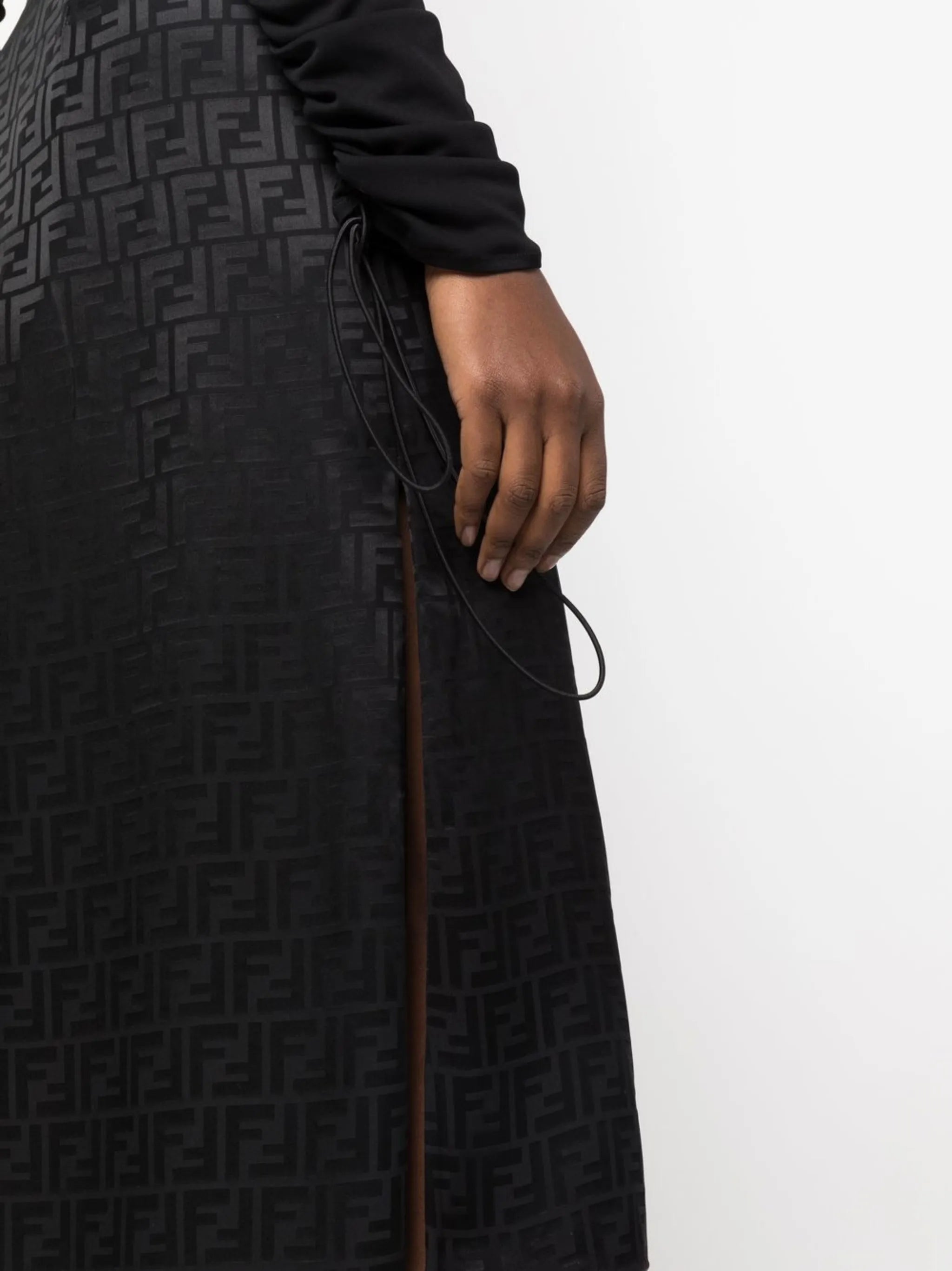 FF high-waisted midi skirt
