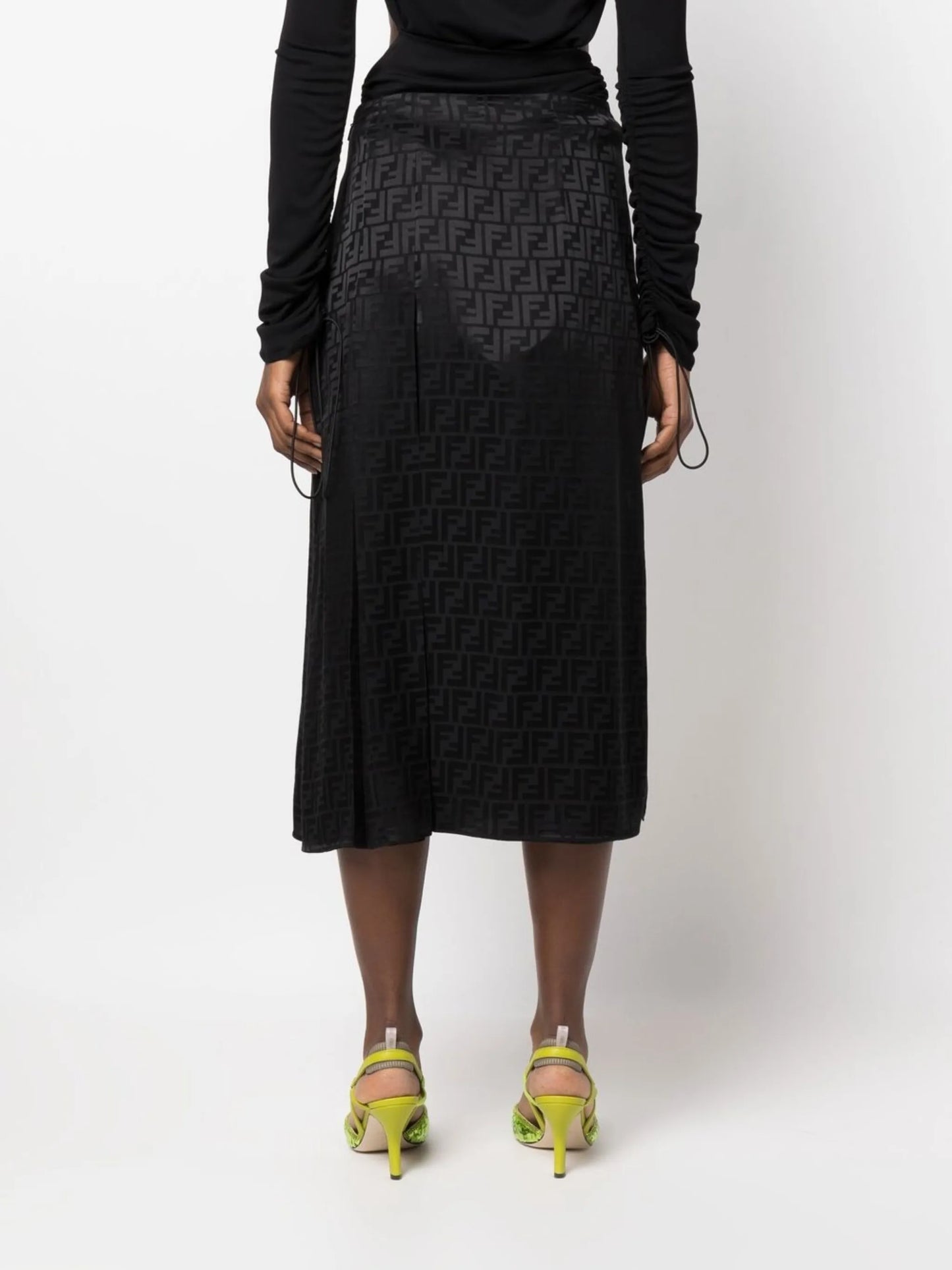 FF high-waisted midi skirt