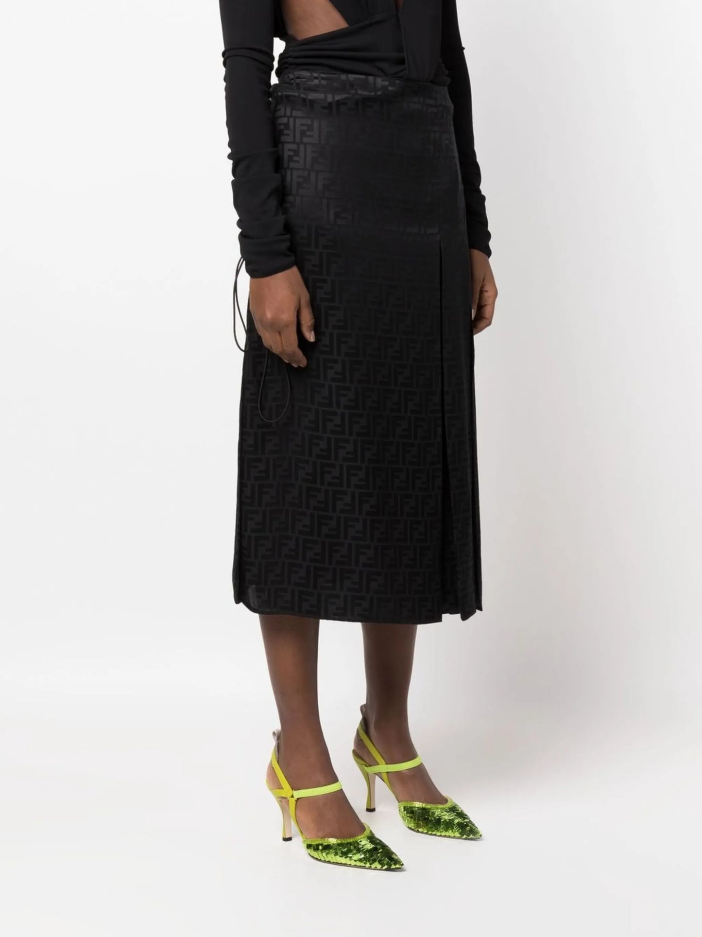 FF high-waisted midi skirt