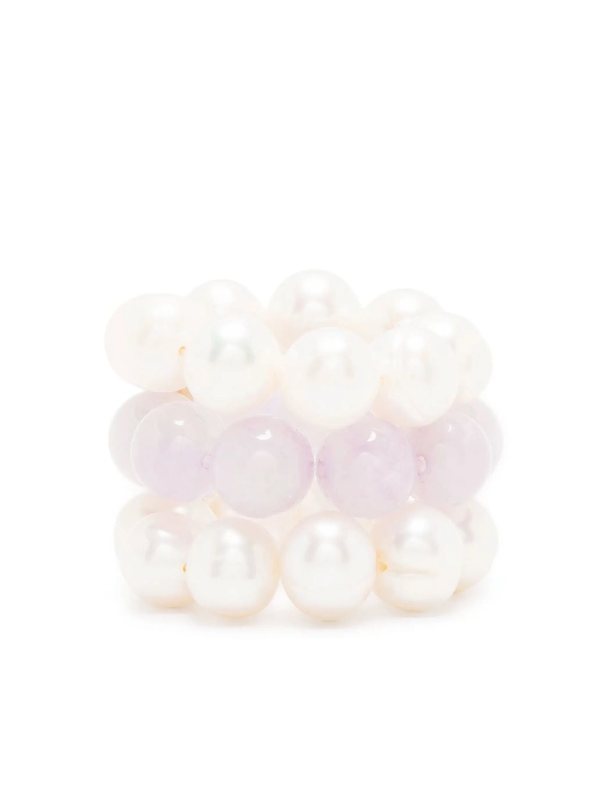 beaded crystal-embellished ring