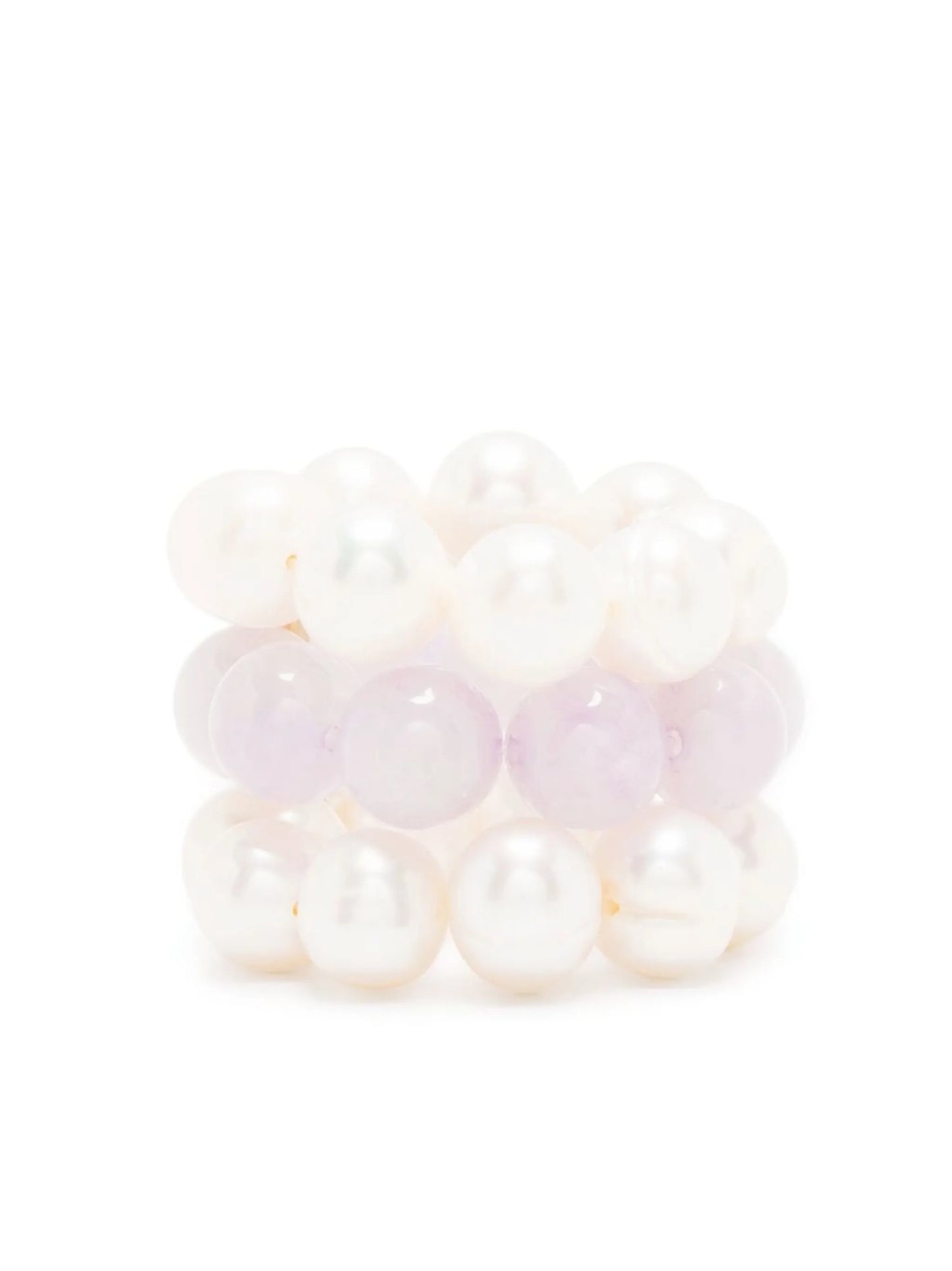 beaded crystal-embellished ring
