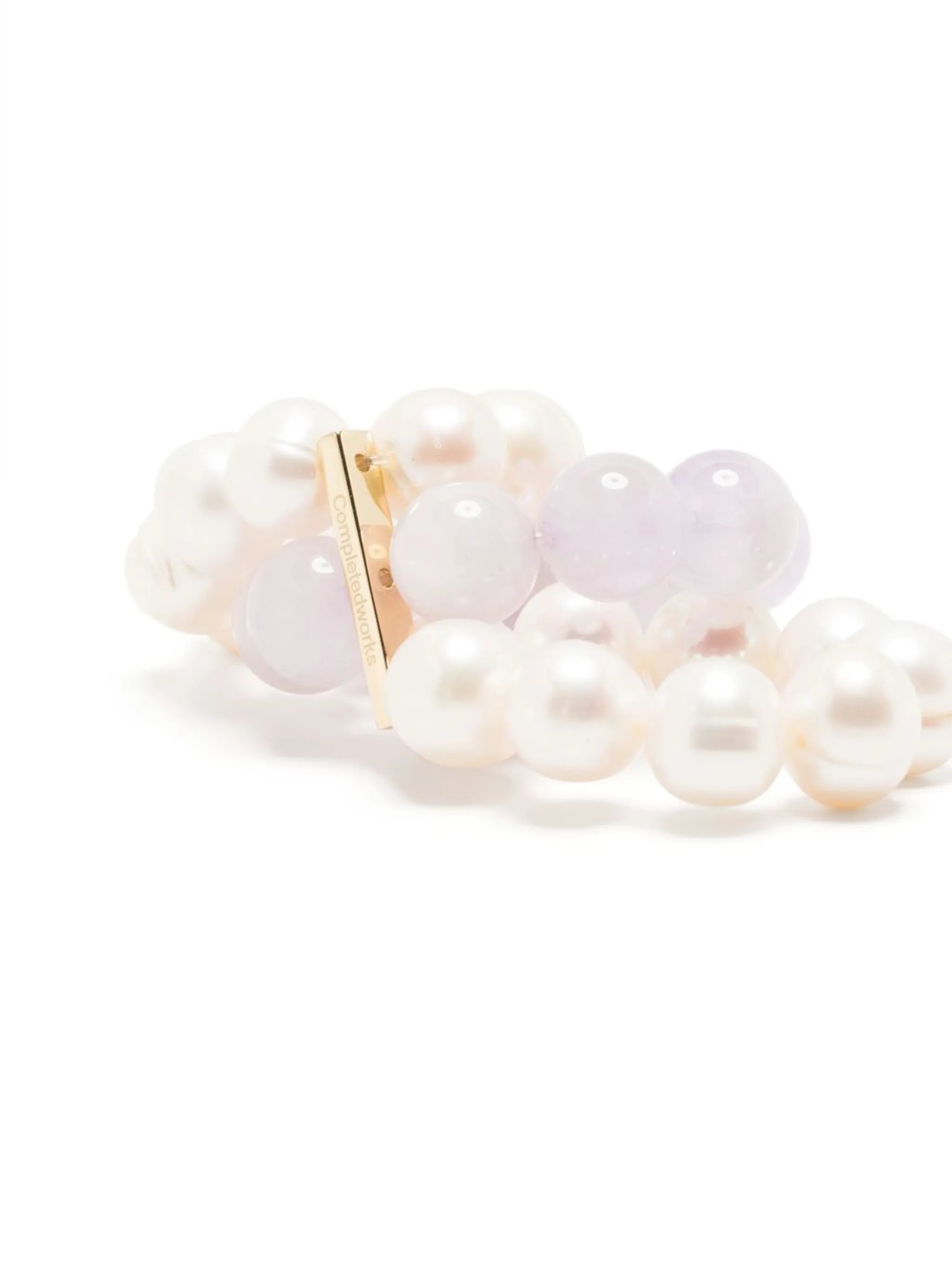 beaded crystal-embellished ring
