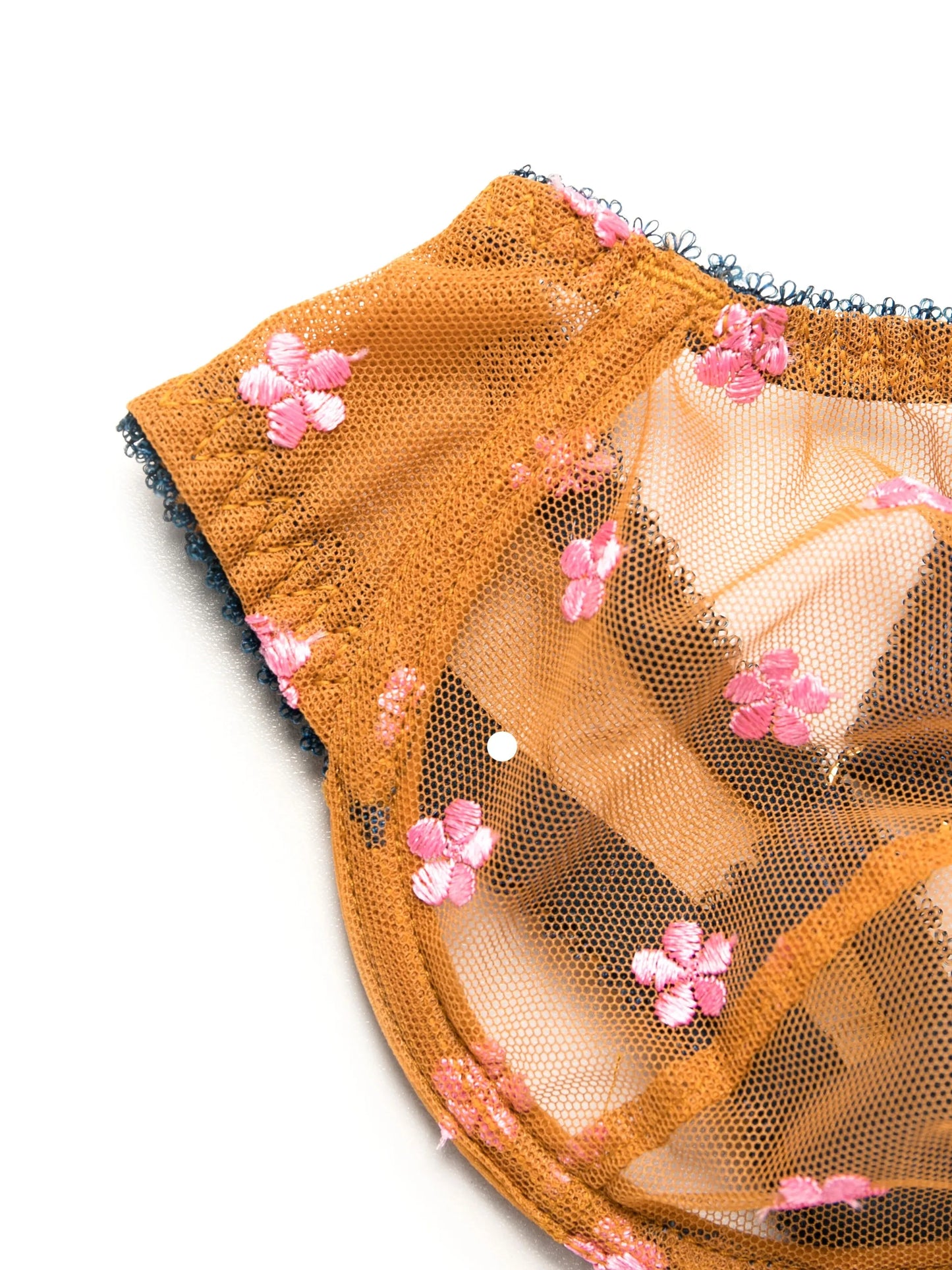 floral-embroidery underwire bra