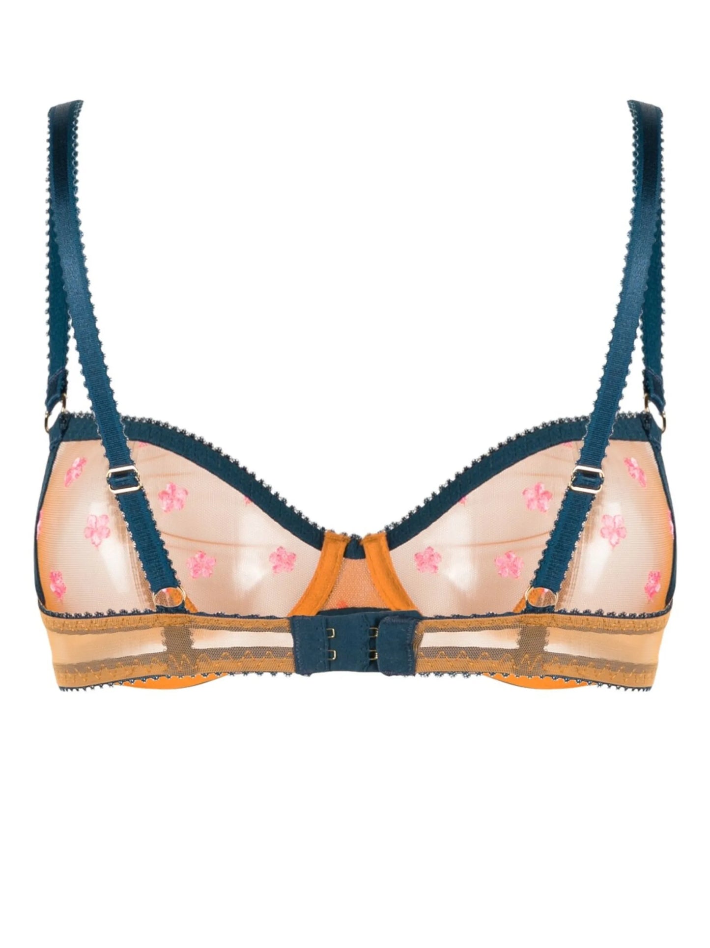floral-embroidery underwire bra
